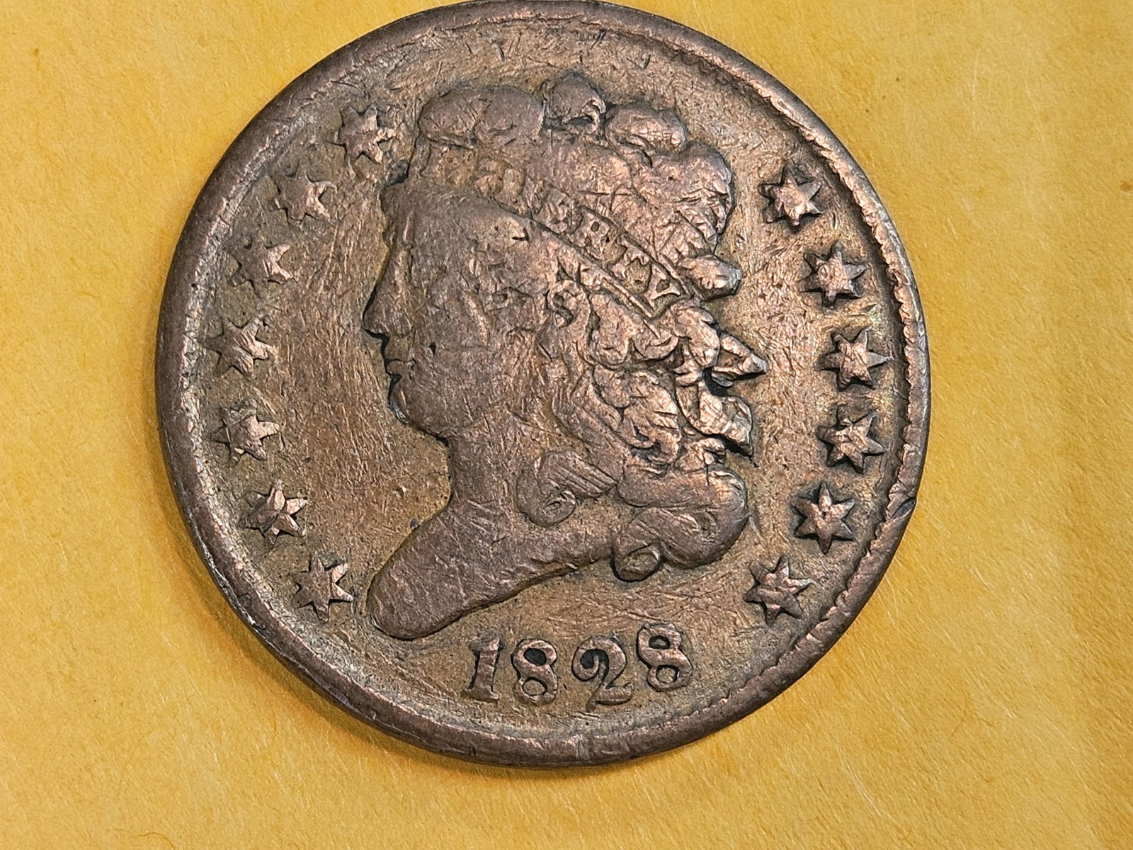 1828 Classic Head Half Cent in Very Good: Solid coin!
