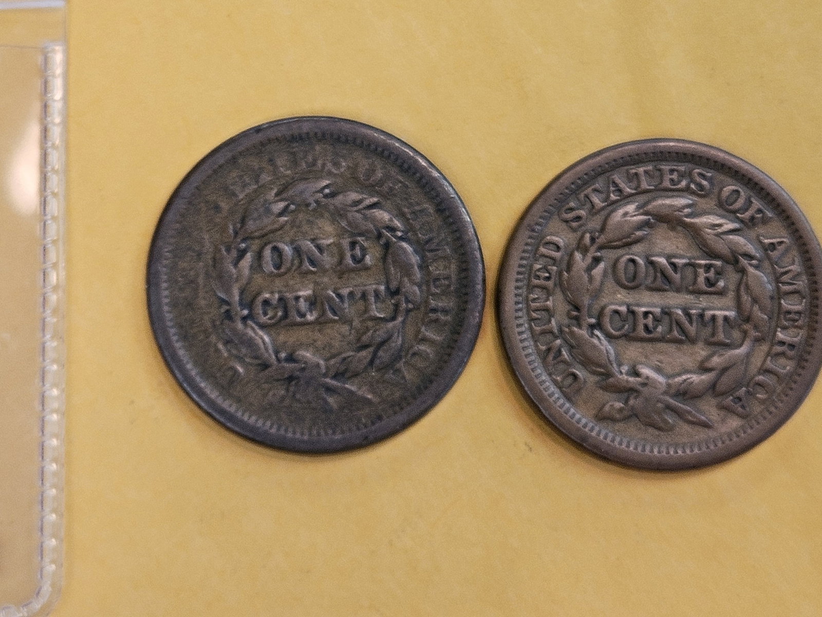 1849 and 1850 Braided Hair Large cents - 3