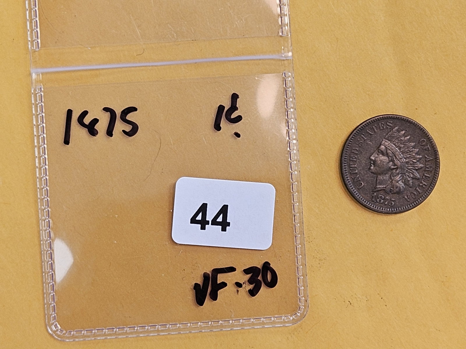 Better Date 1875 Indian cent - 2