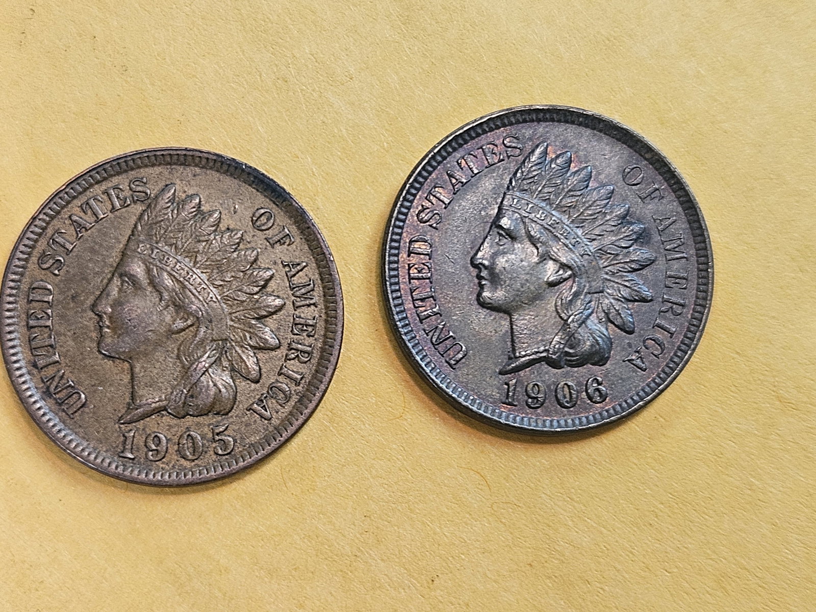 Two even better graded Indian Cents in About Uncirculated plus (1 of 5)