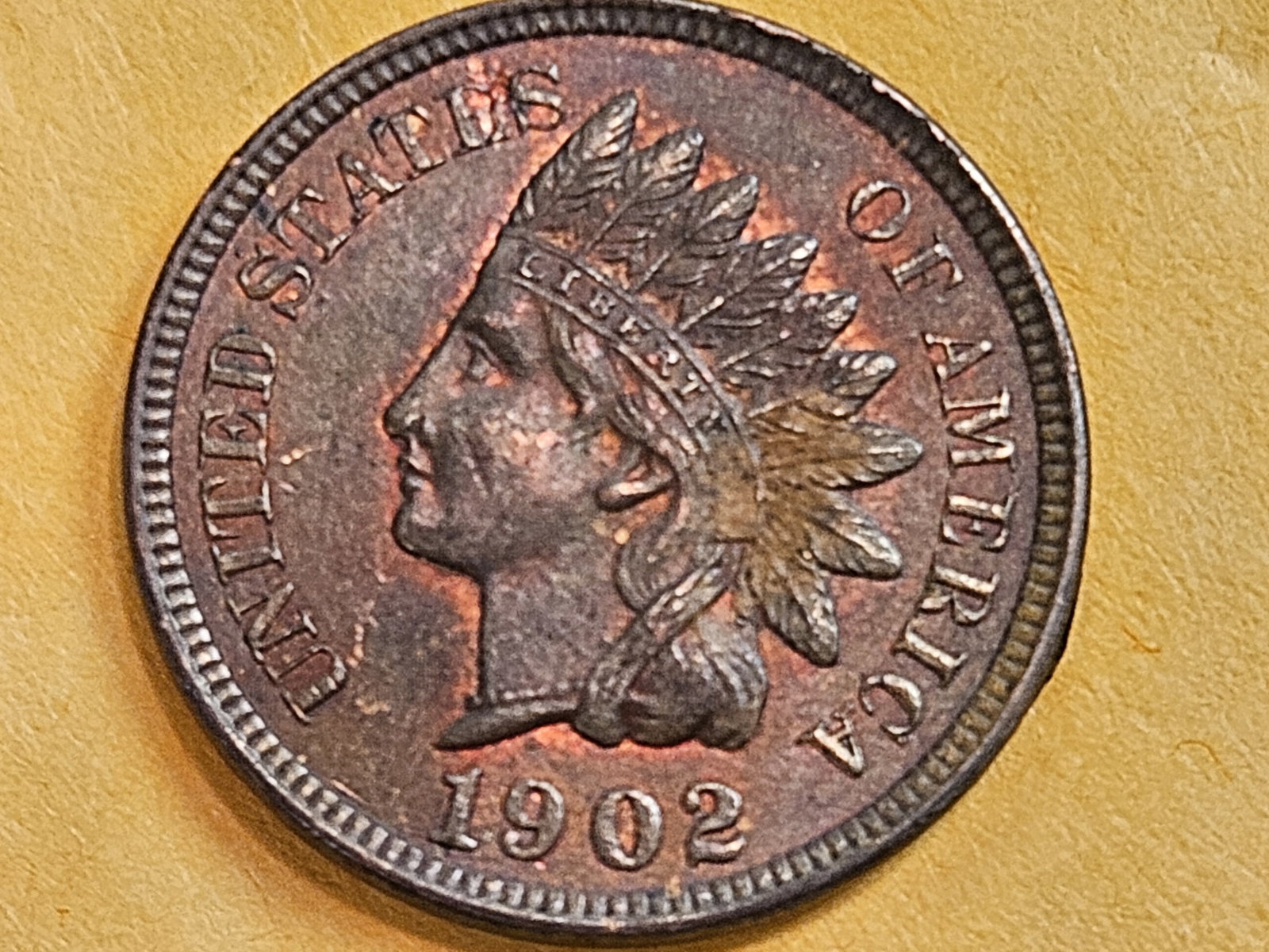 Choice Brown-Red Uncirculated 1902 Indian Cent (1 of 9)