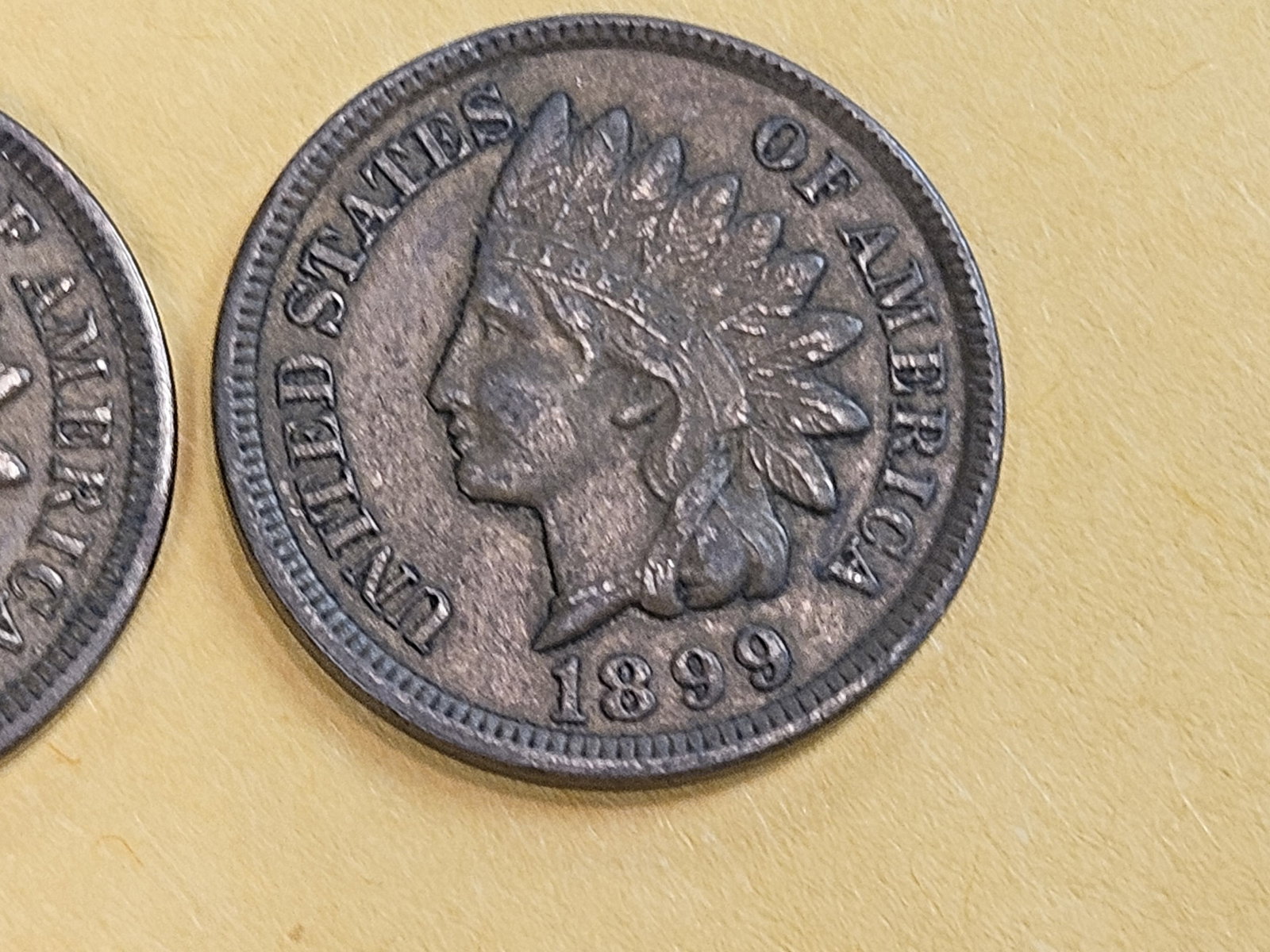 Three solid About Uncirculated plus Indian cents - 5