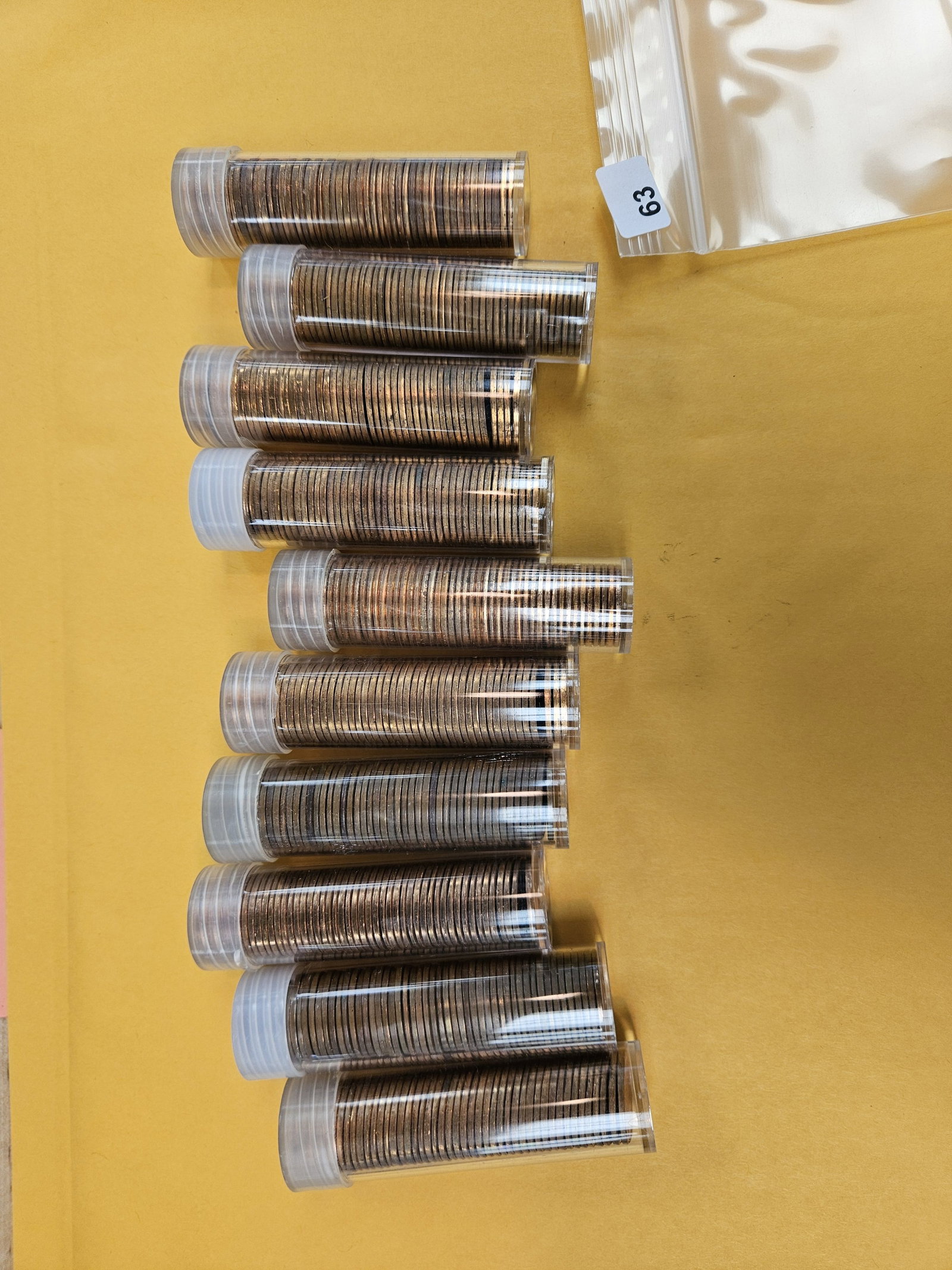 Ten mixed Brilliant Uncirculated Lincoln Cent rolls - 2