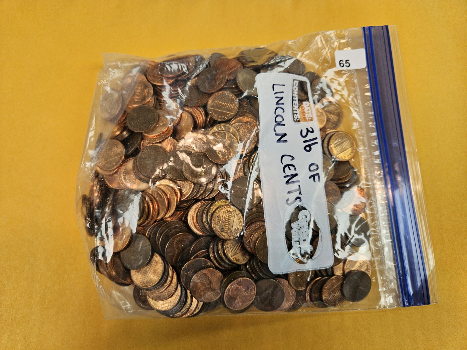 THREE Pounds of mixed Lincoln Cents: All from old collections or across the counter. Memorials and some wheats. Unchecked by us