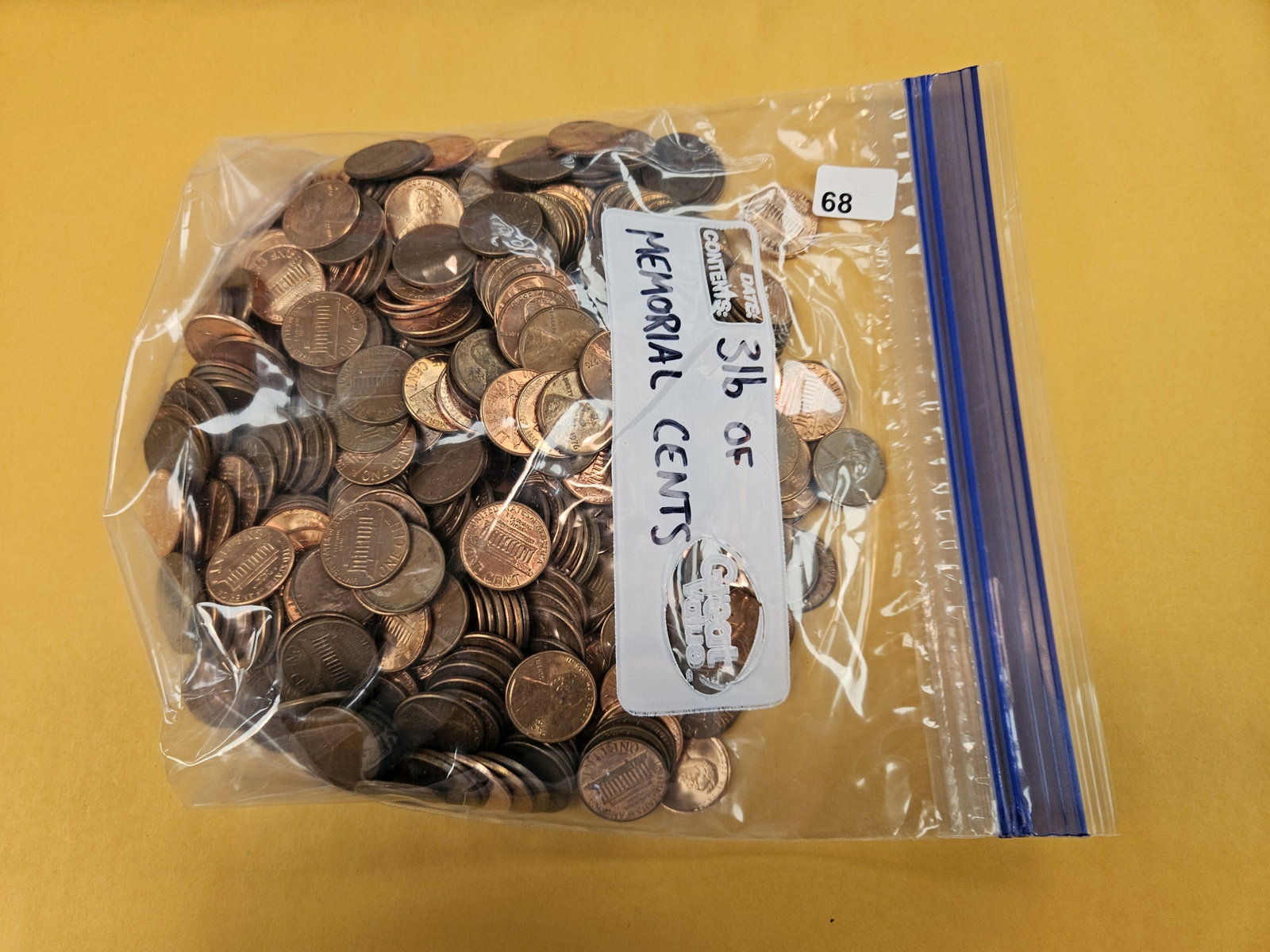 THREE Pounds of mixed Lincoln Cents: All from old collections or across the counter. Memorials and some wheats. Unchecked by us
