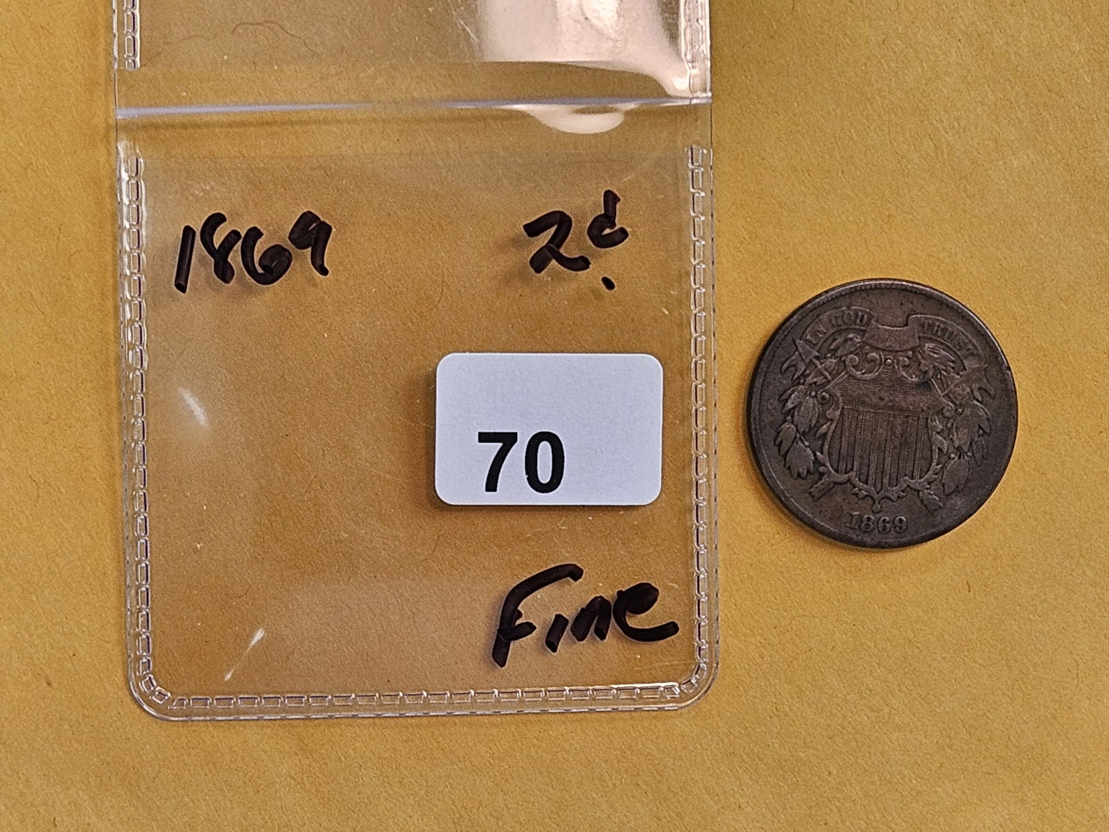 1869 Two Cent piece - 2