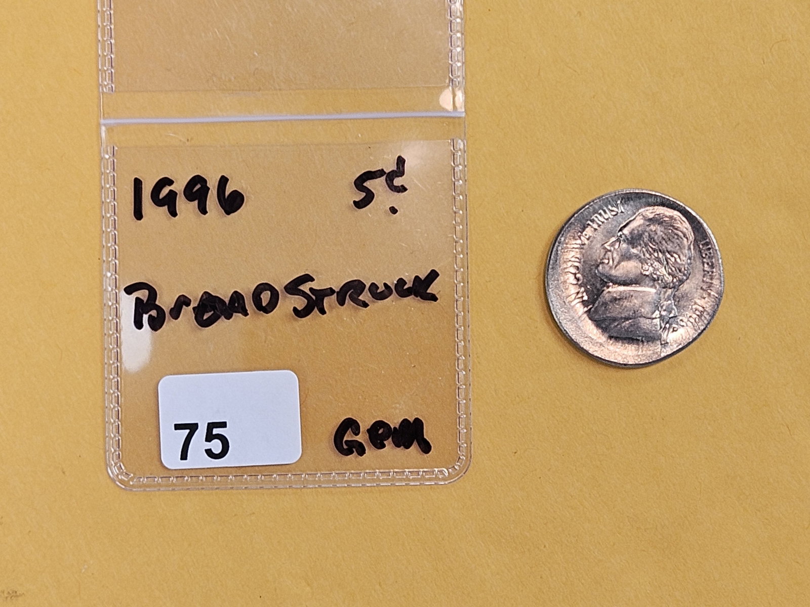 MINT ERROR! Gem Brilliant Uncirculated 1996 Jefferson Nickel - 2