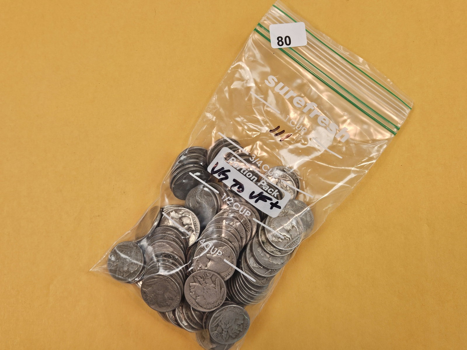 ONE HUNDRED Eleven Buffalo Nickels: In Very Good to Very Fine plus