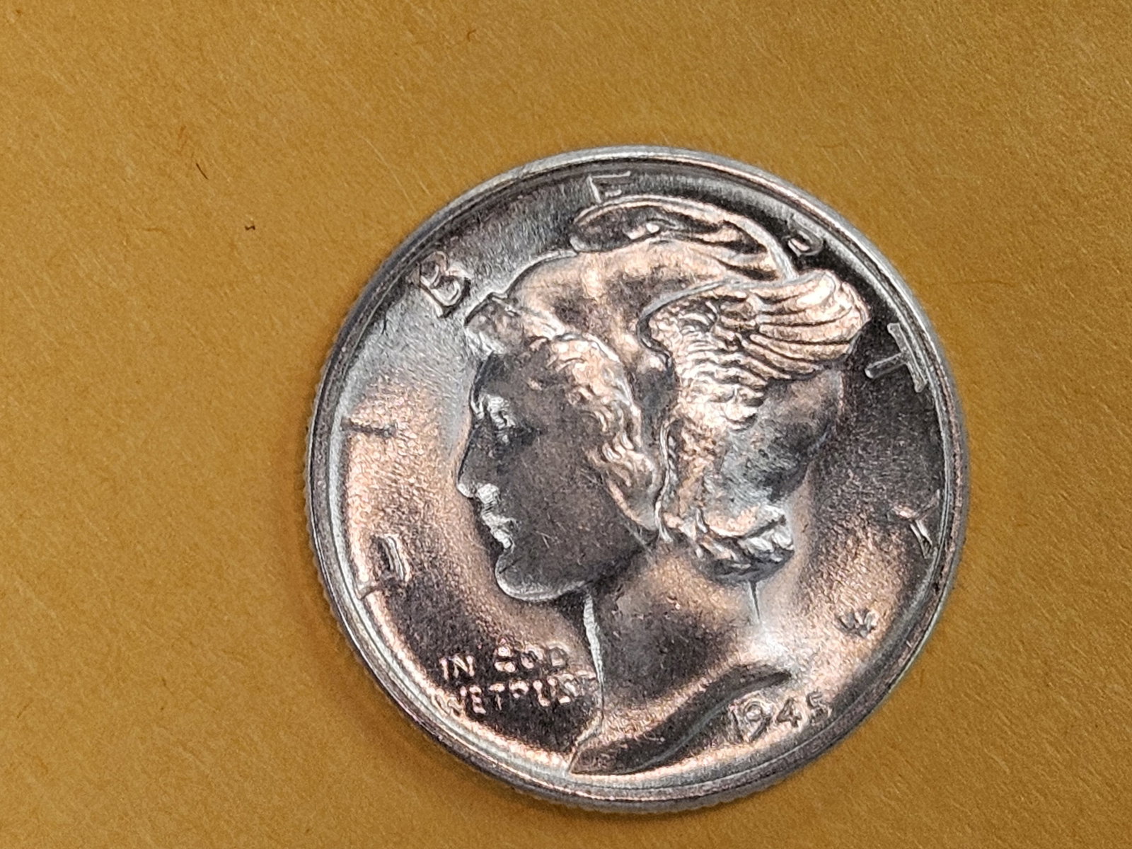 GEM Brilliant Uncirculated 1945-D Mercury Dime FSB - 4