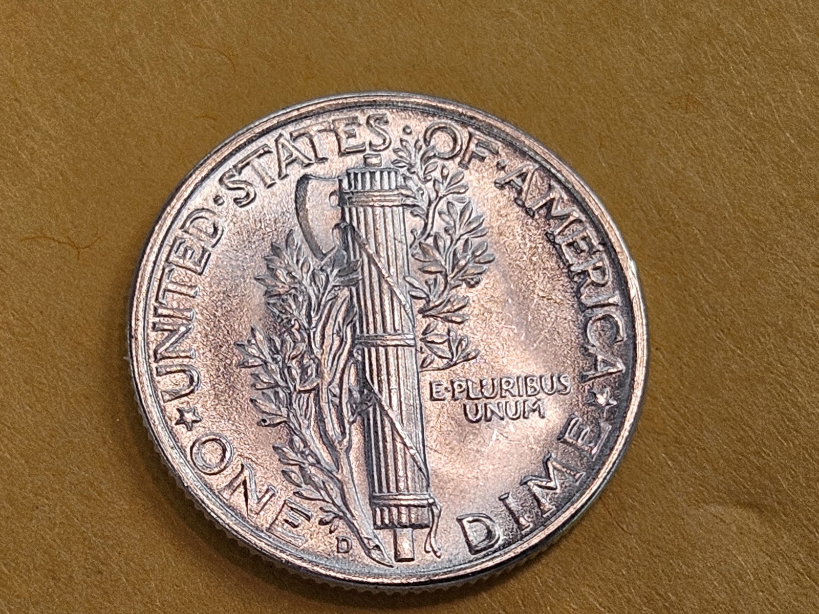 GEM Brilliant Uncirculated 1945-D Mercury Dime FSB - 5