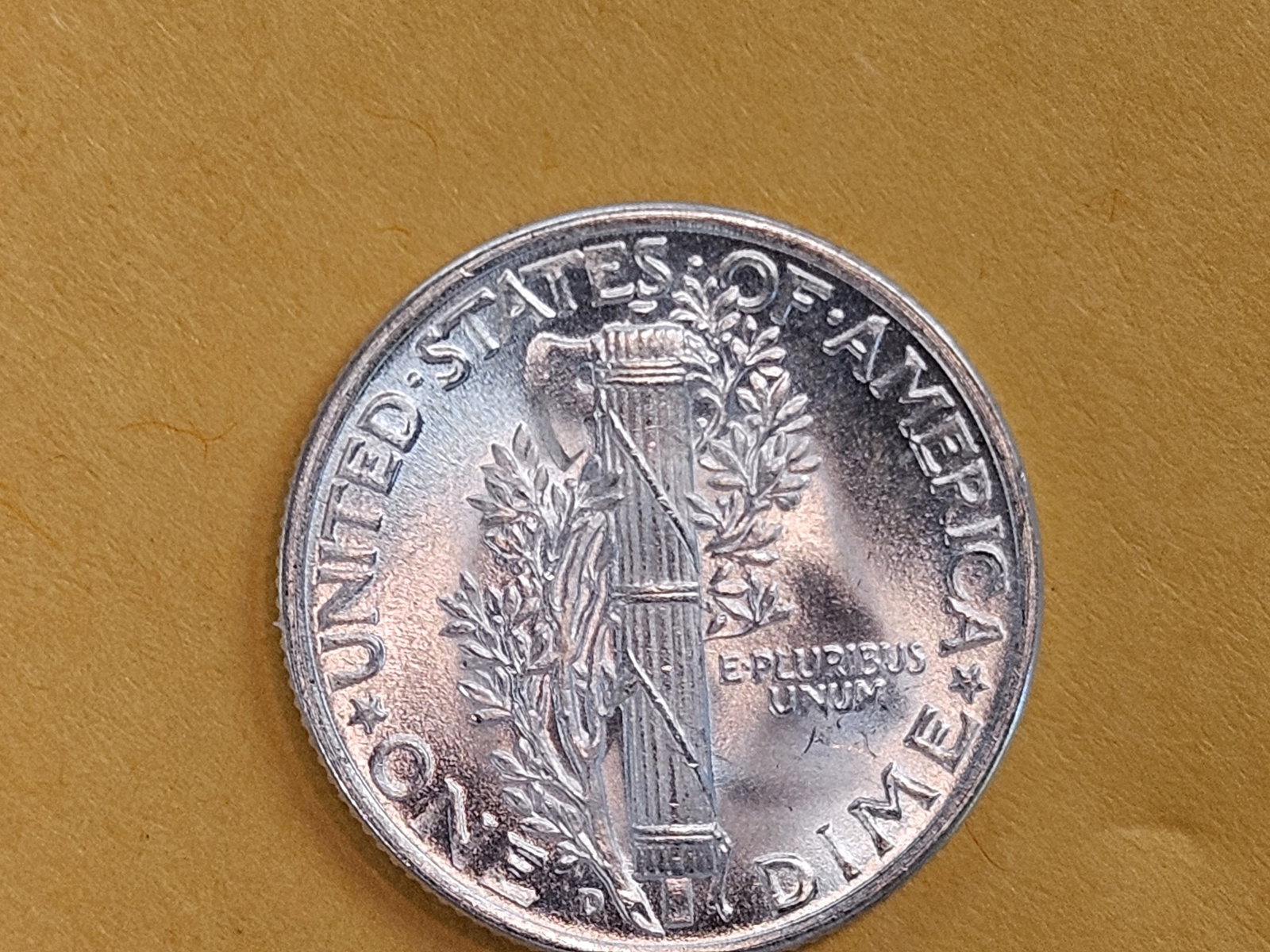 GEM Brilliant Uncirculated 1945-D Mercury Dime FSB - 6
