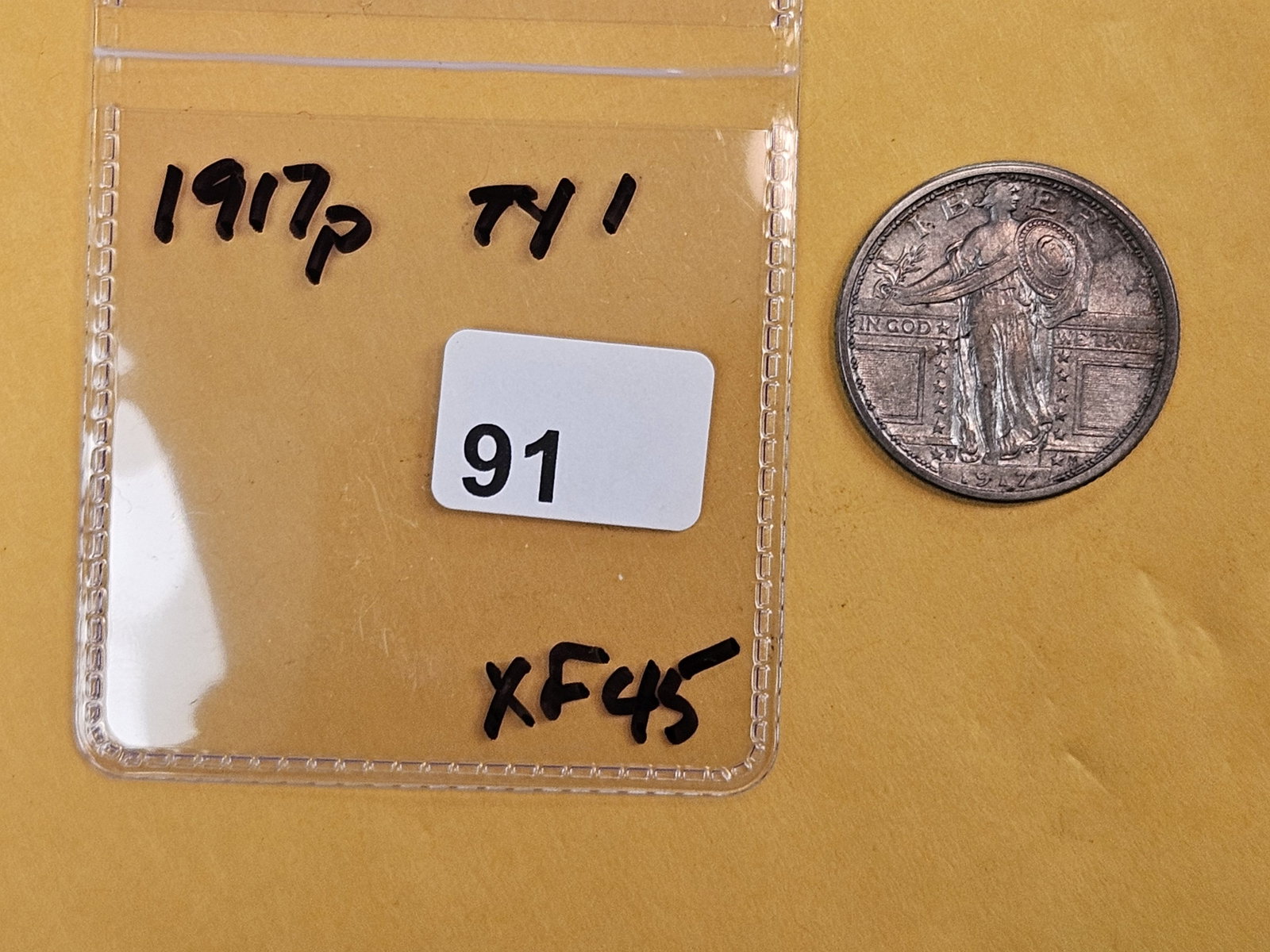 1917 Standing Liberty Quarter in Extra Fine - 45 - 2