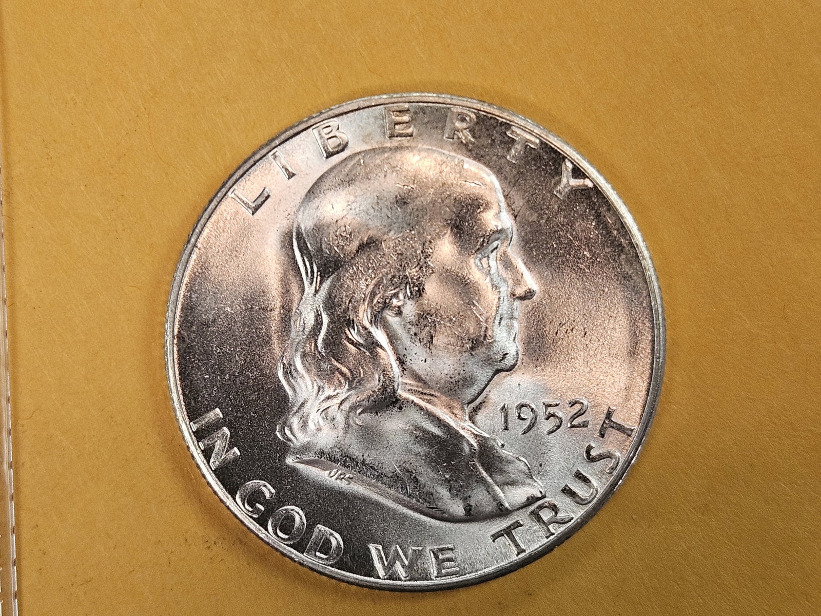Very Choice Brilliant Uncirculated 1952-S Franklin Half Dollar - 3