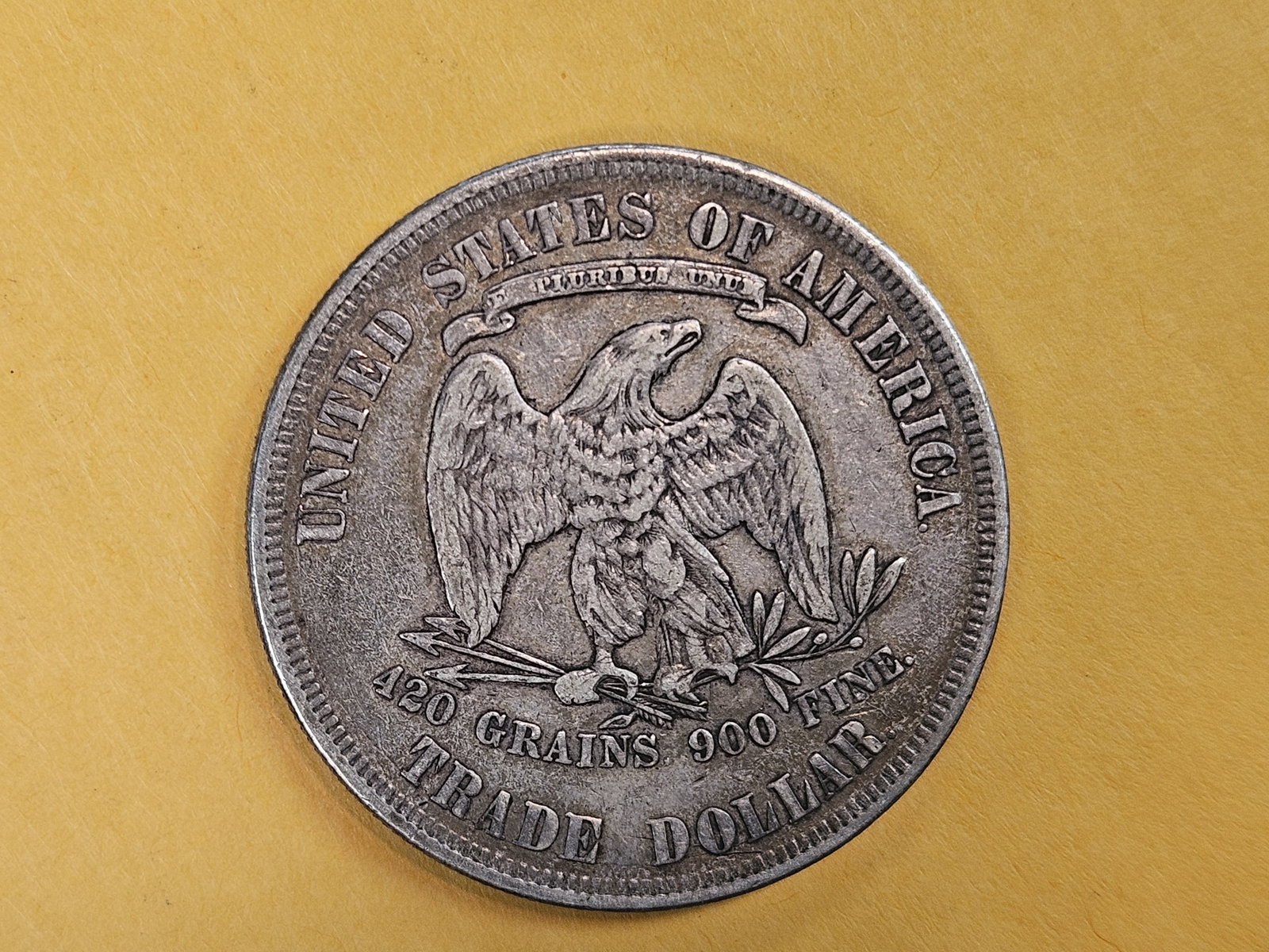 1877 Trade silver Dollar in Extra Fine - details - 5