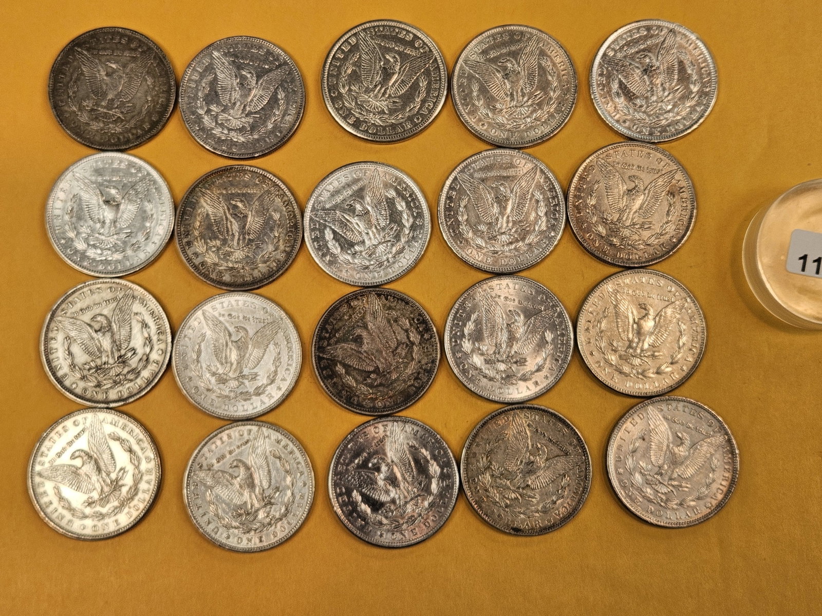** FULL ROLL ** Twenty Morgan Silver Dollars - 8