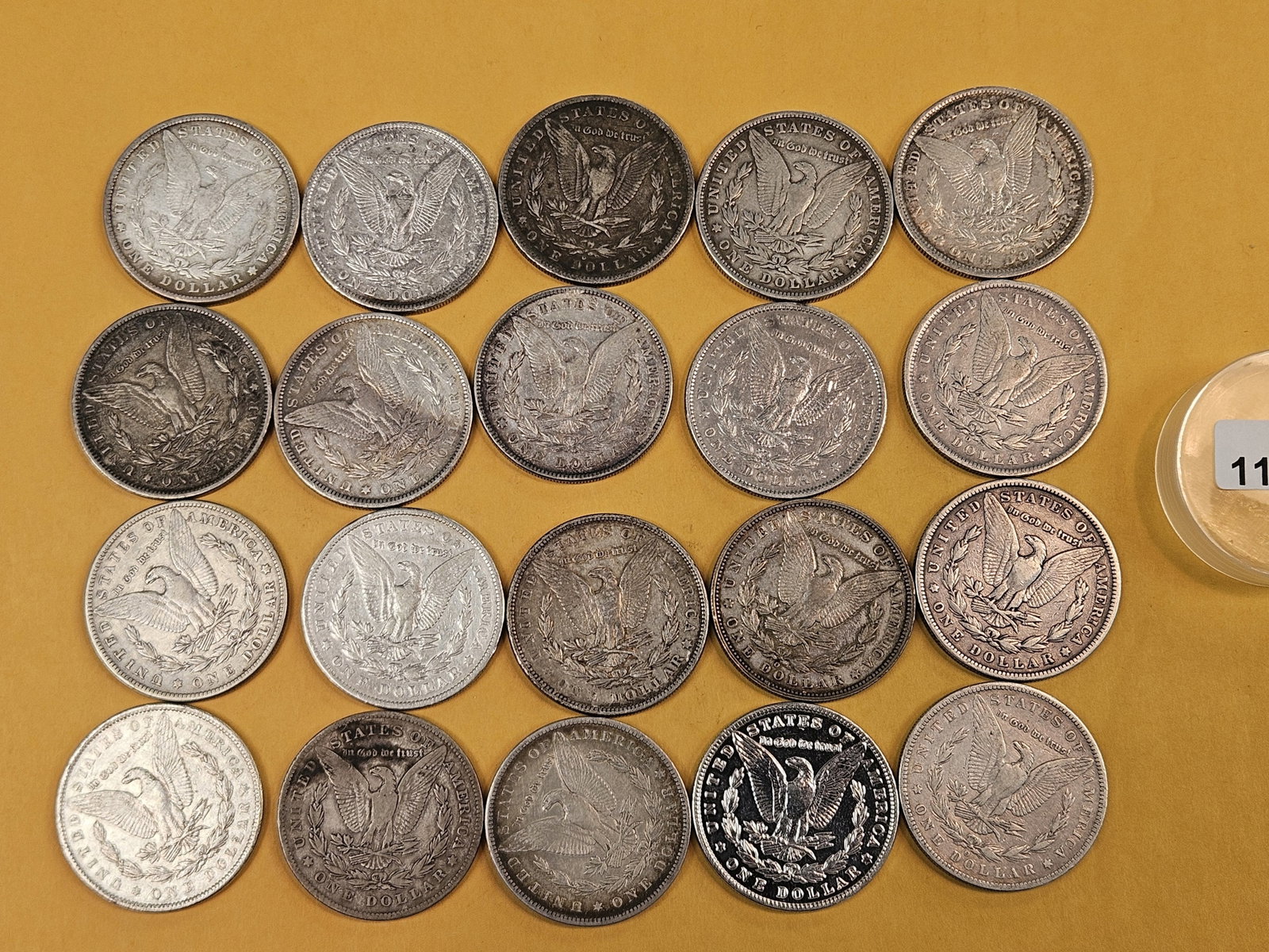 ** FULL ROLL ** Twenty Morgan Silver Dollars - 6