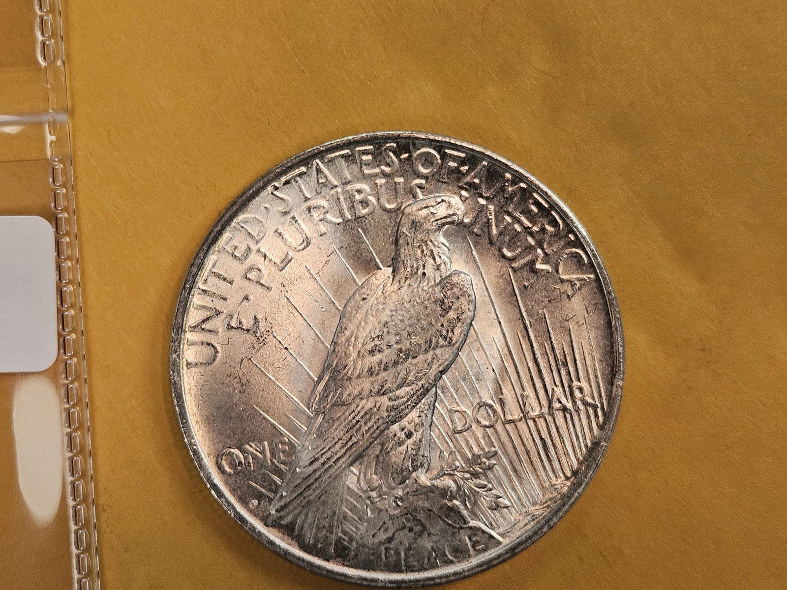 Choice Brilliant Uncirculated 1922 Peace silver Dollar - 4
