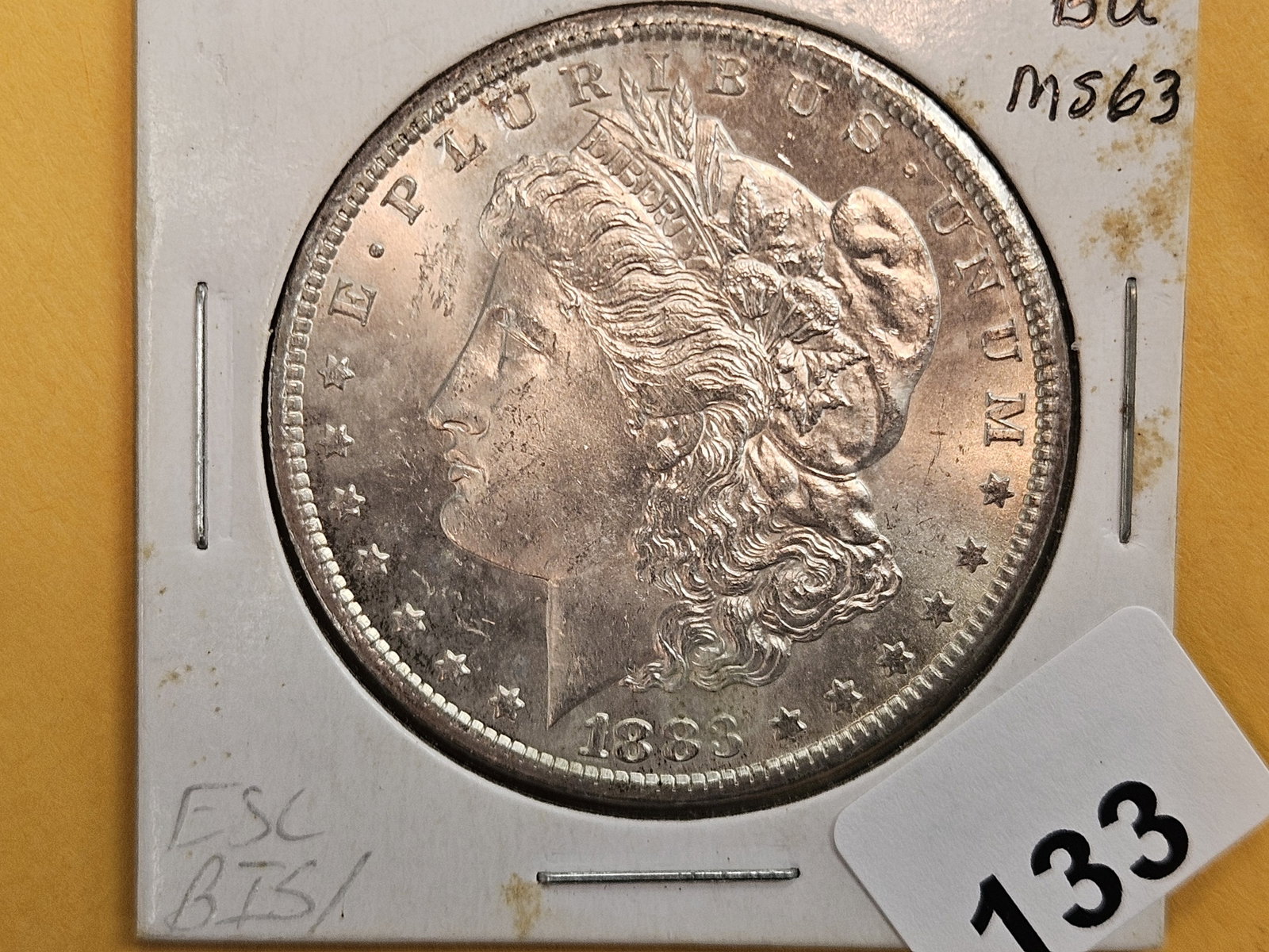 ** KEY DATE ** Choice Brilliant Uncirculated plus 1883-CC Morgan Dollar: KEY DATE! CARSON CITY! Nice reflectivity in the fields