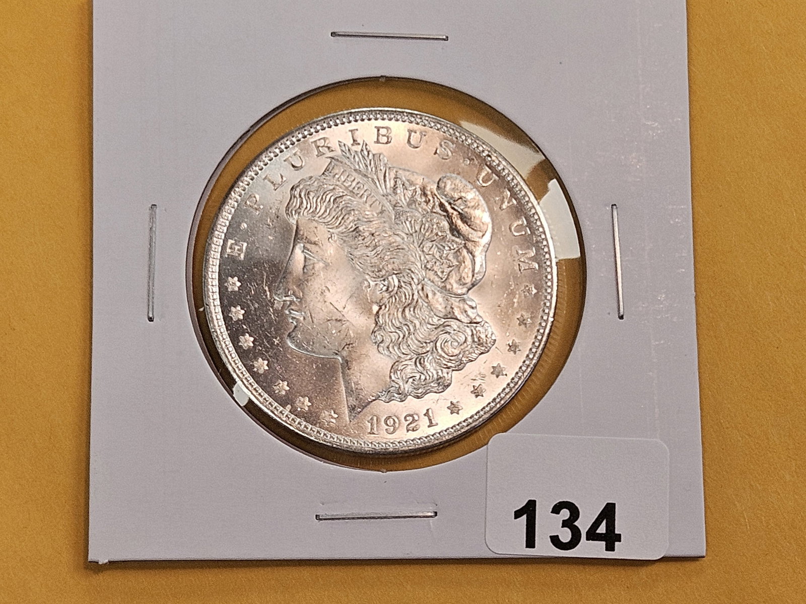 Choice Brilliant Uncirculated Plus 1921 Morgan silver Dollar - 2