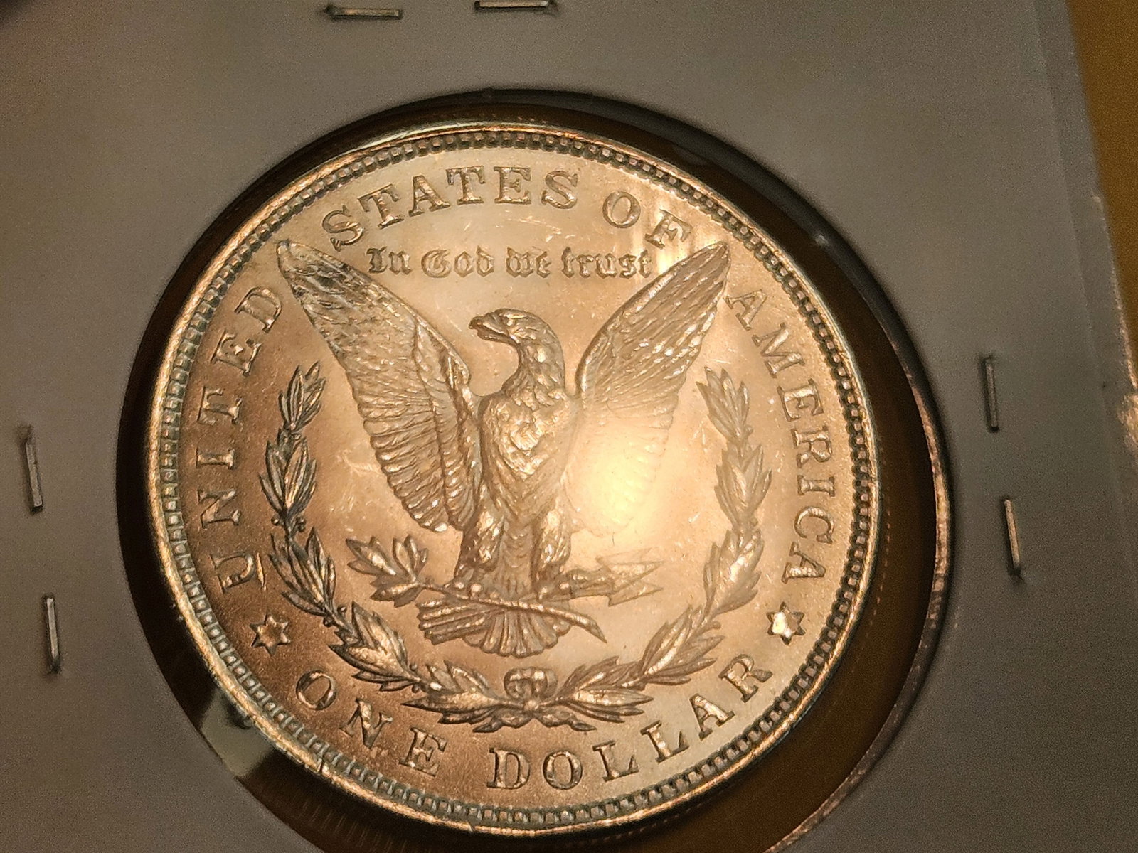 Choice Brilliant Uncirculated Plus 1921 Morgan silver Dollar - 4
