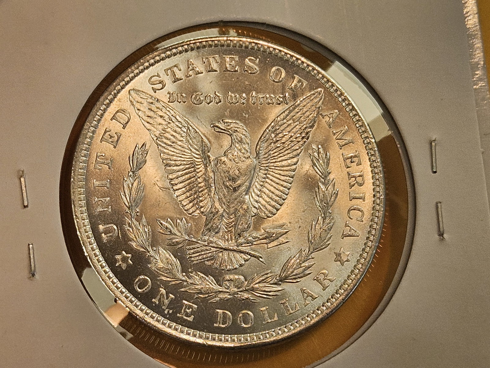 Choice Brilliant Uncirculated Plus 1921 Morgan silver Dollar - 5
