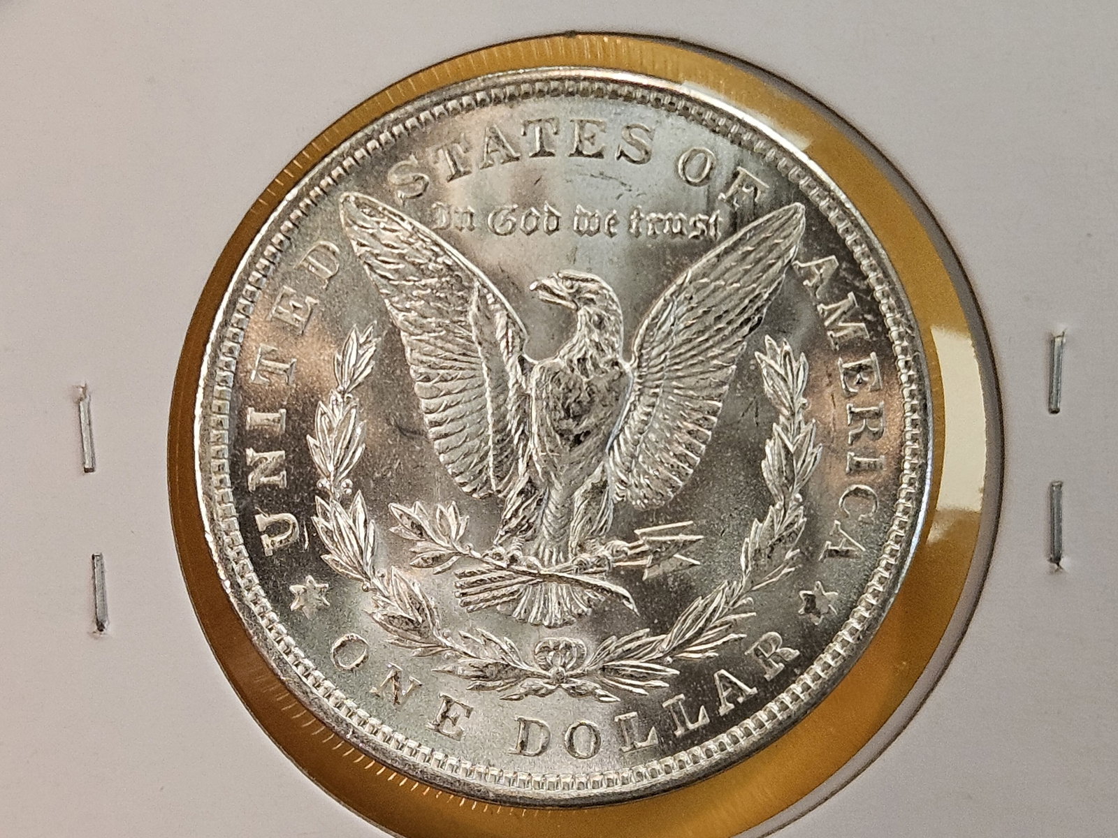 Choice Brilliant Uncirculated Plus 1921 Morgan silver Dollar - 6