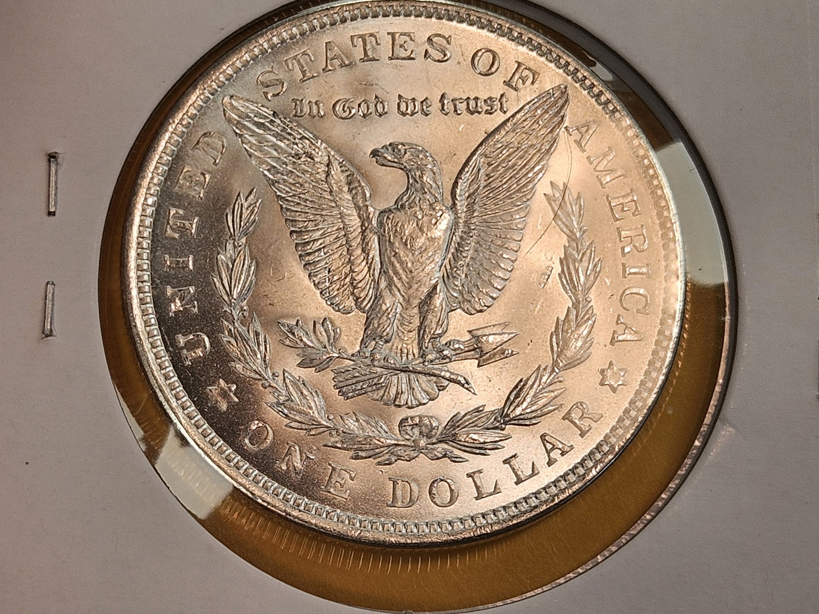 Choice Brilliant Uncirculated 1921 Morgan silver Dollar - 3