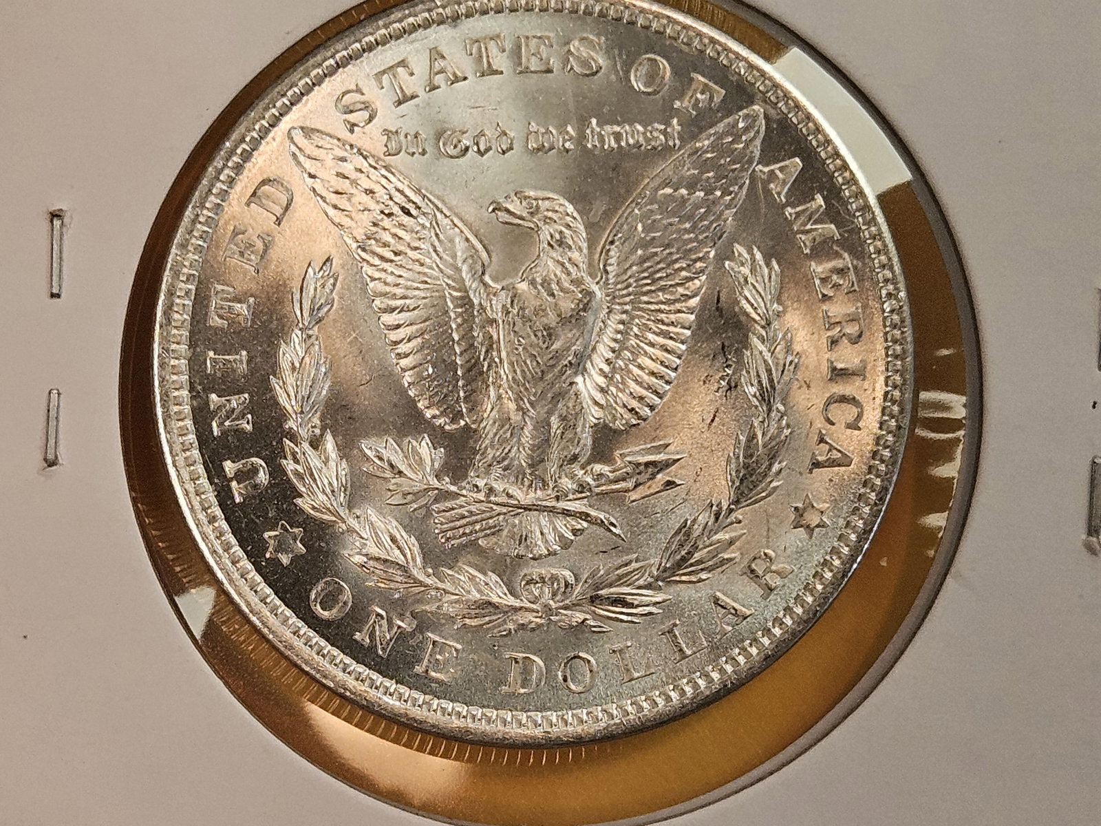 Choice Brilliant Uncirculated 1921 Morgan silver Dollar - 4