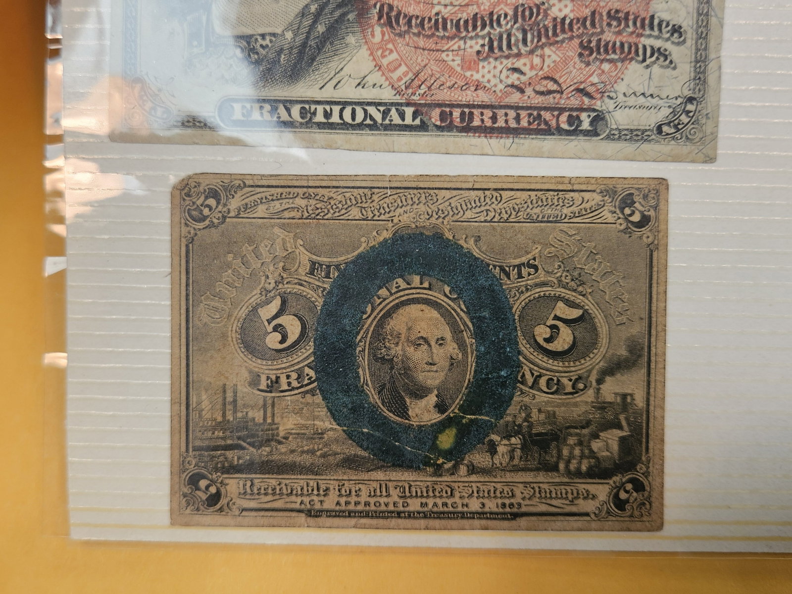 ** FULL PAGE of Fractional US Currency - 10