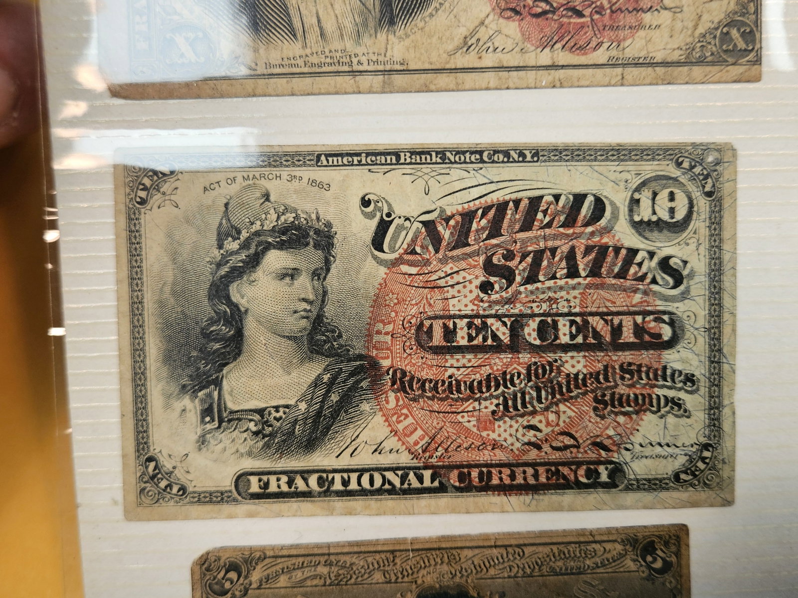 ** FULL PAGE of Fractional US Currency - 8