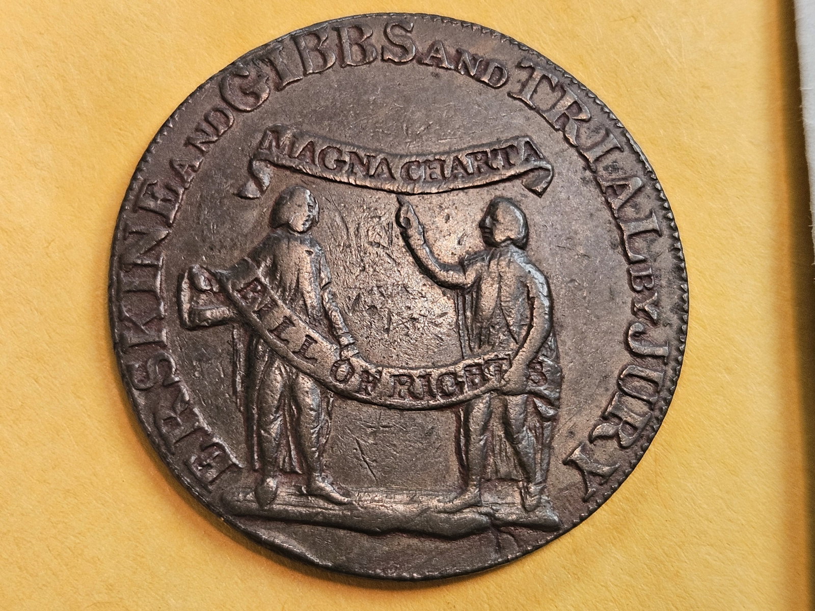 CONDER! 1794 Copper half-penny Conder Token: Looks XF-AU. Middlesex.