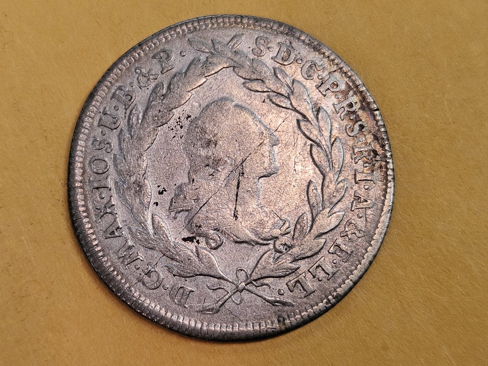 1774 Bavaria silver 10 kruezer in Very Fine: KM 526
