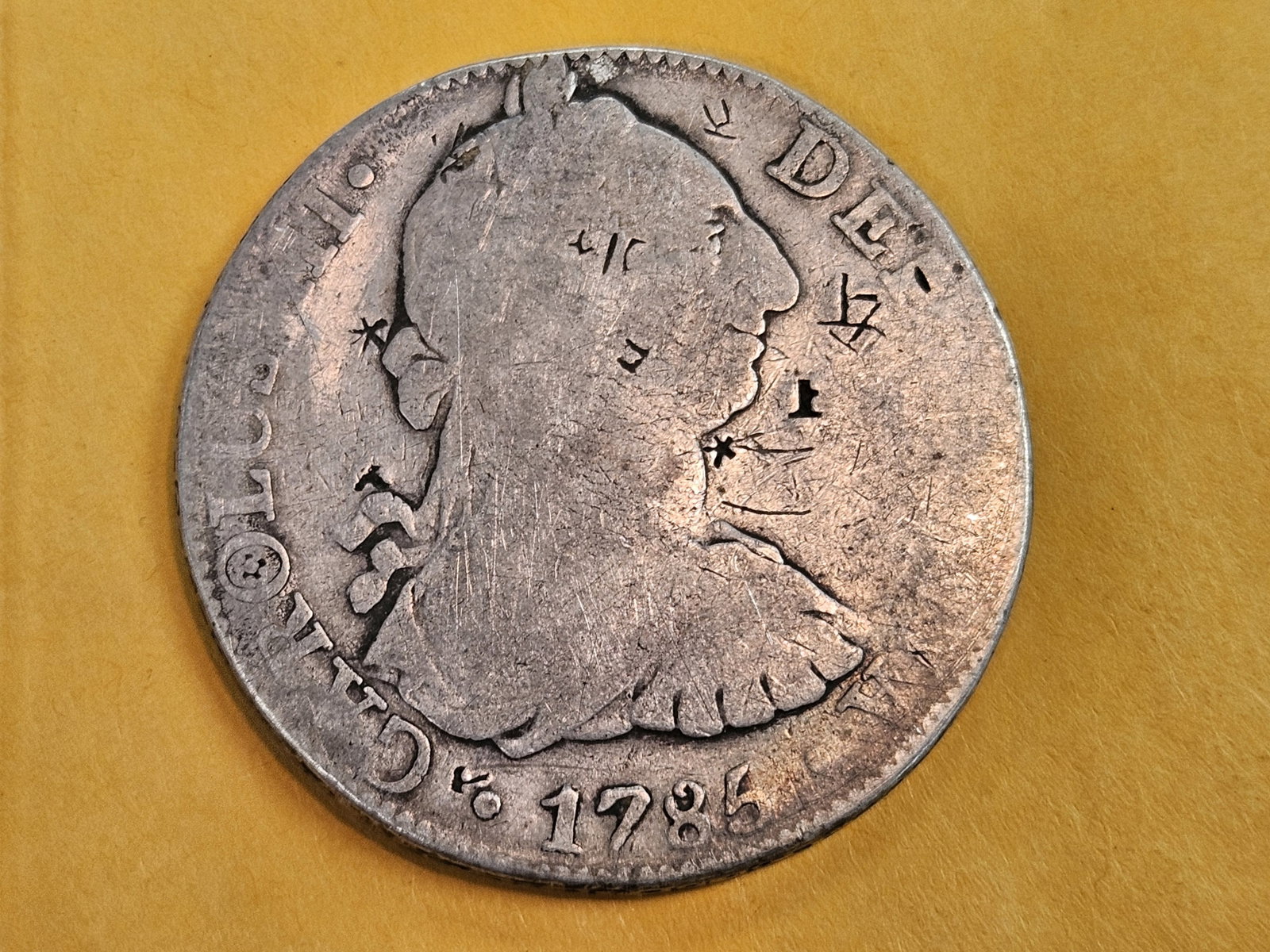 1785 Mexico silver 8 reals: KM 106a