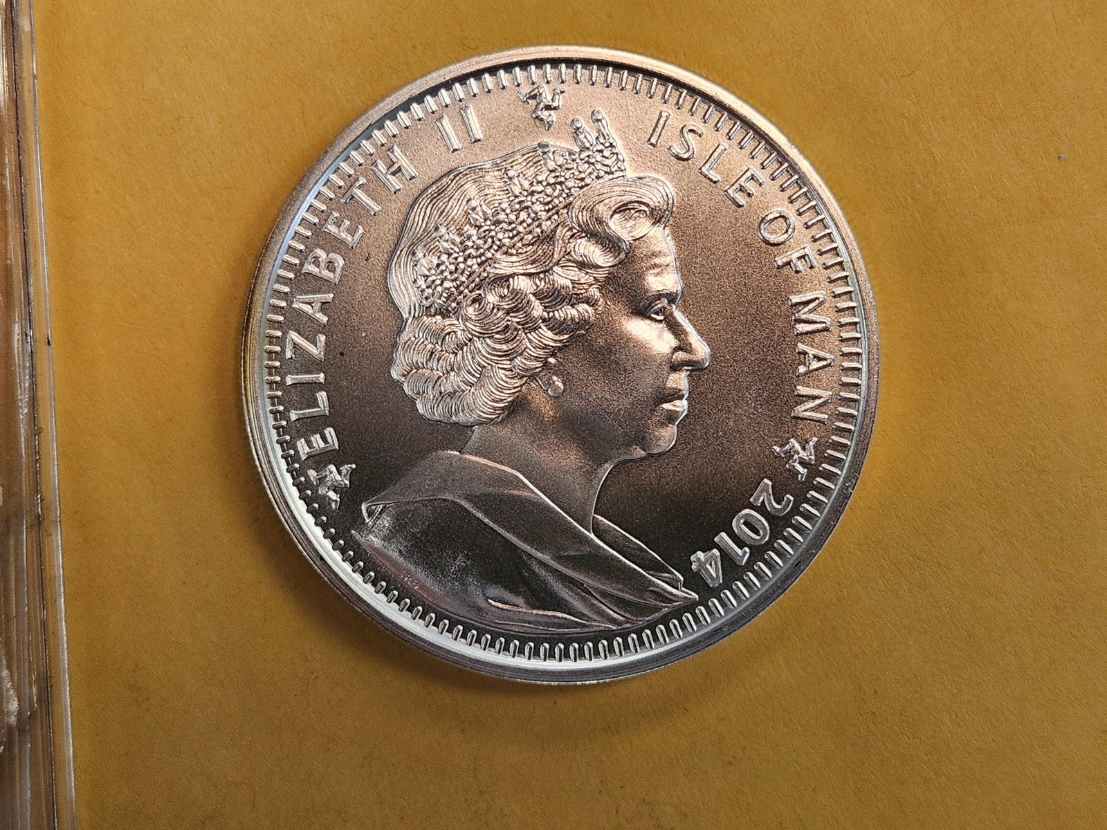 GEM 2014 Isle of Man silver Angel: Comes with COA