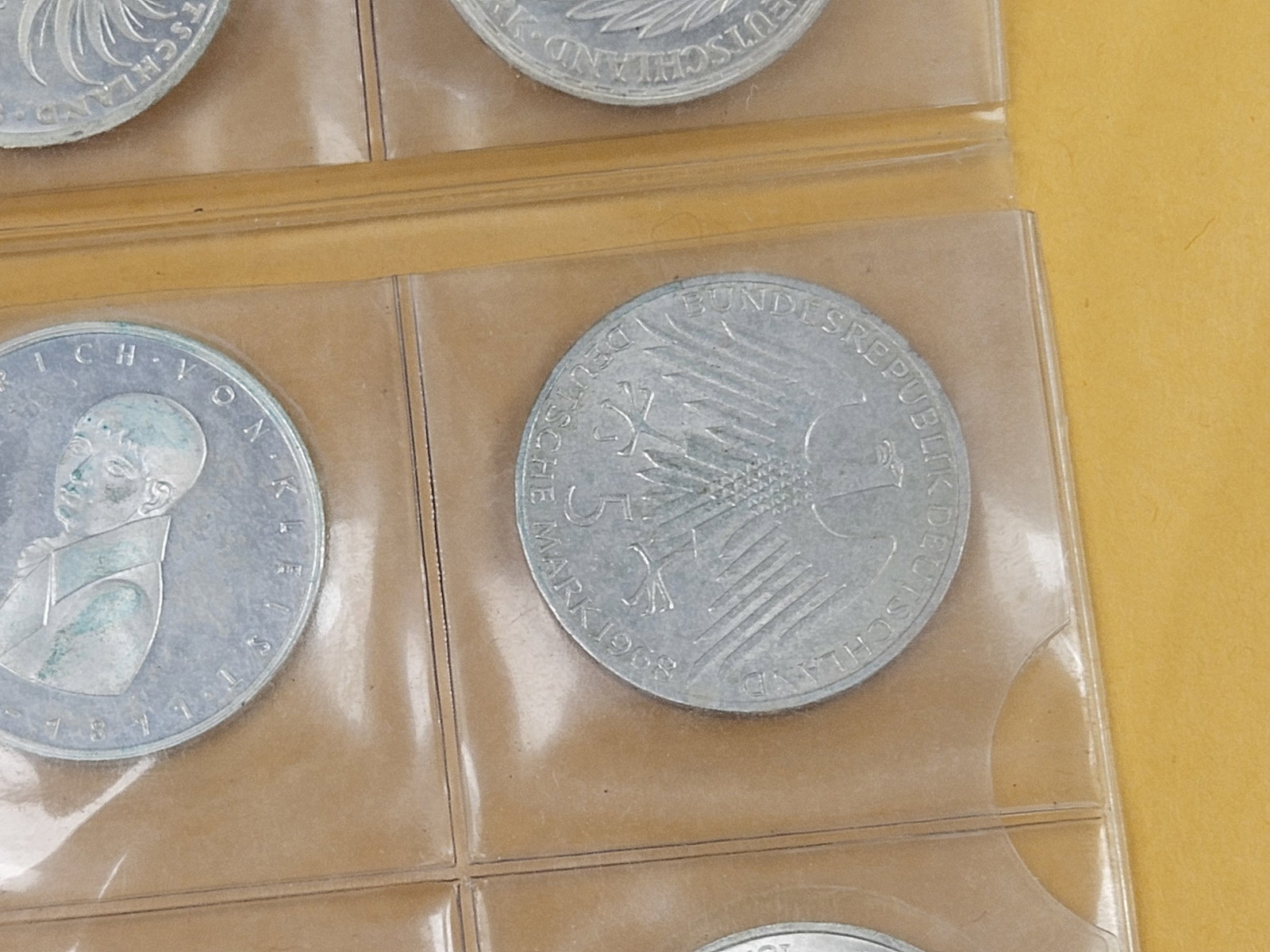 TWENTY Uncirculated Silver German 5 reichsmark coins - 10