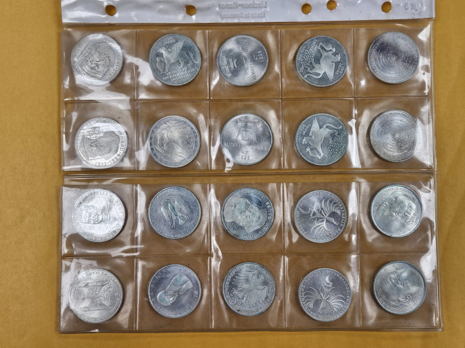 TWENTY Uncirculated Silver German 5 reichsmark coins - 14