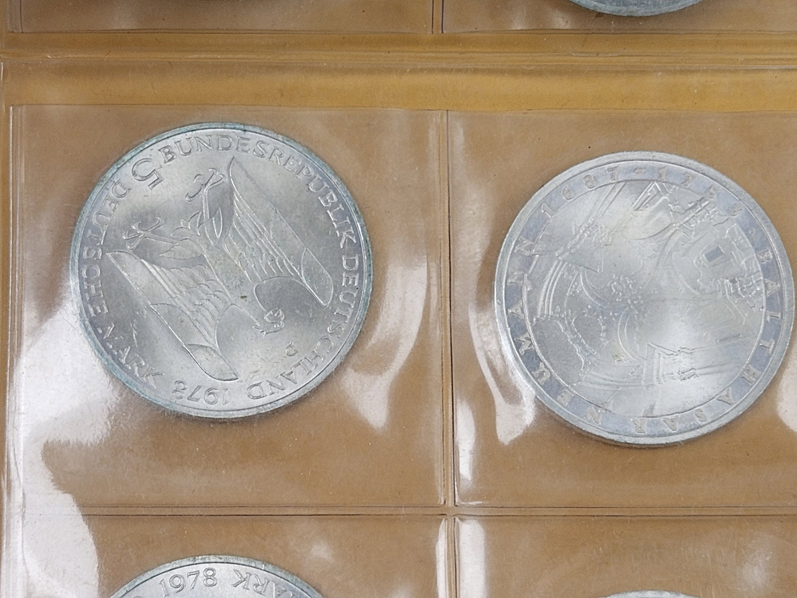 TWENTY Uncirculated Silver German 5 reichsmark coins - 8