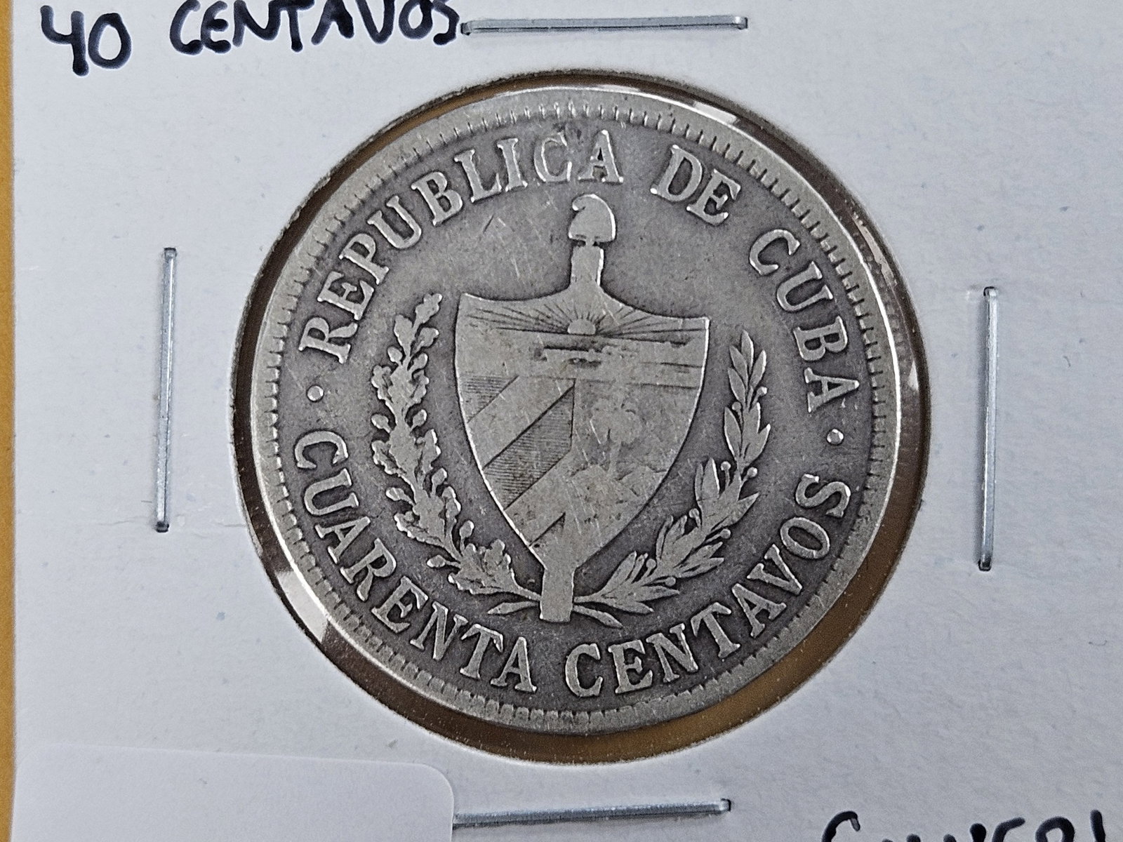 1920 Cuba silver 40 centavos (1 of 3)