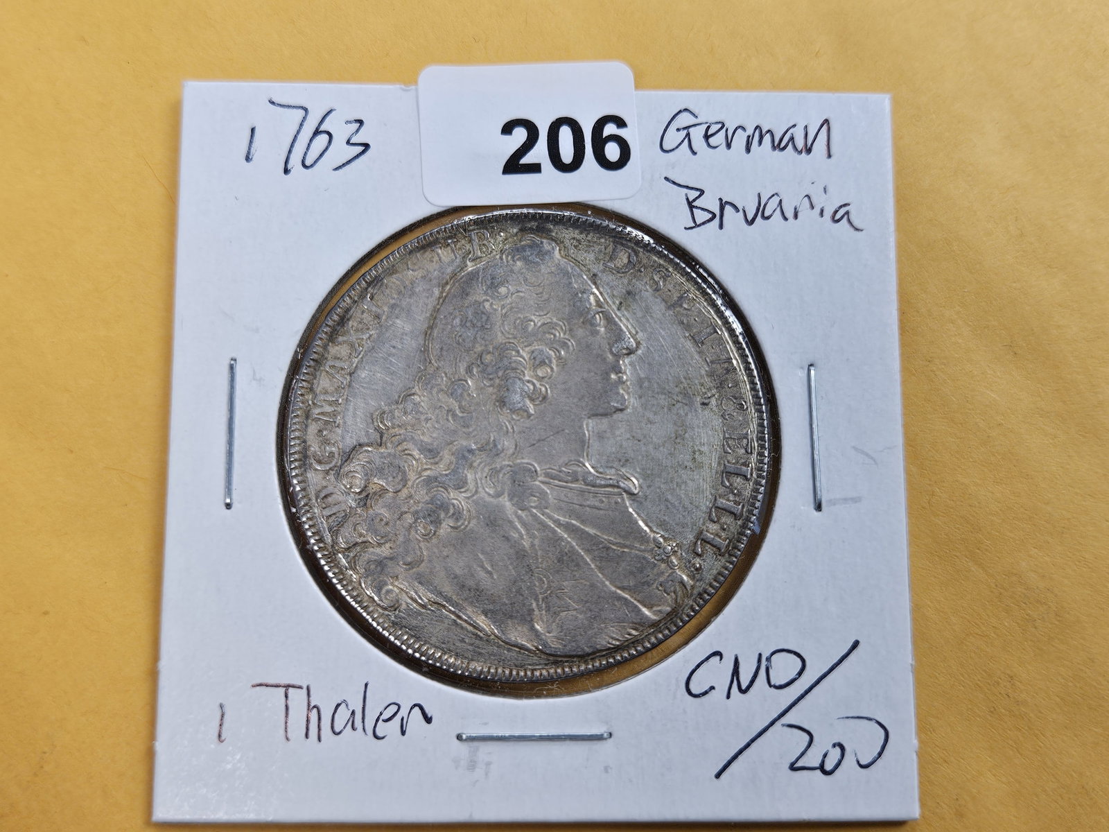 1763 German States Bavaria Silver Thaler - 2