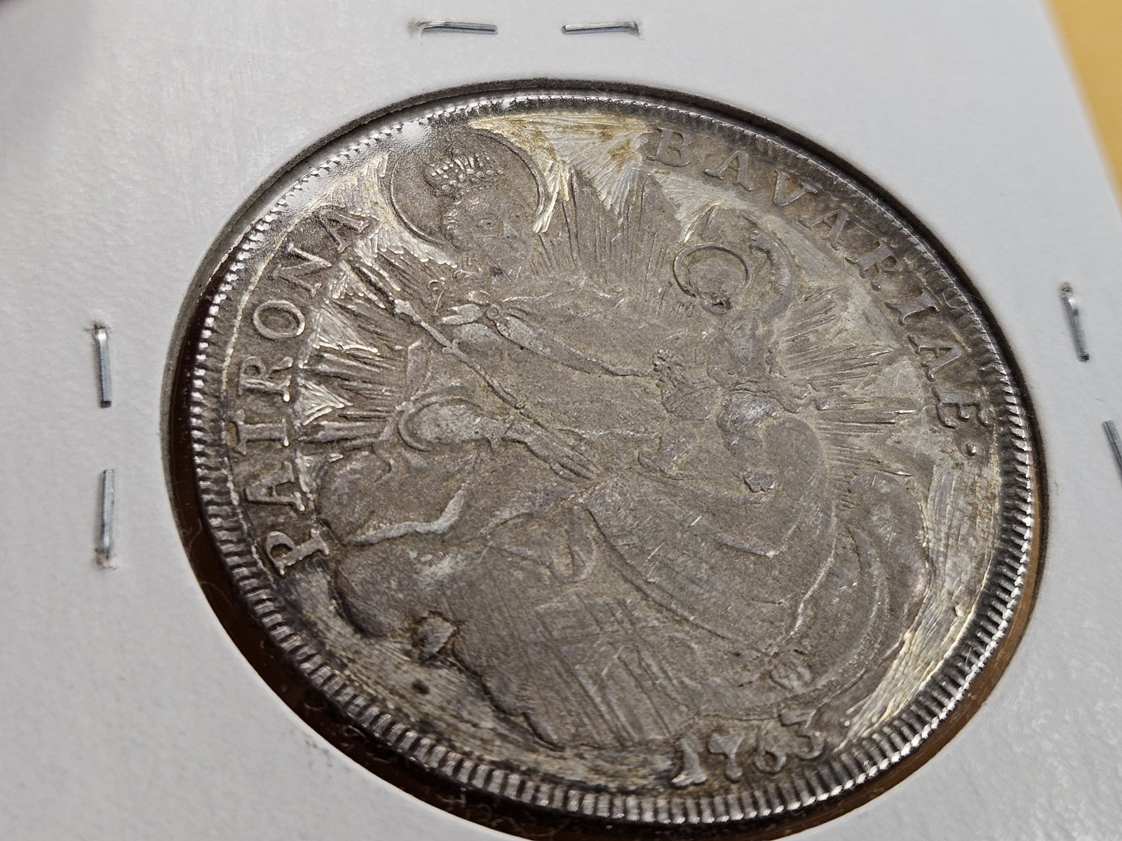 1763 German States Bavaria Silver Thaler - 6