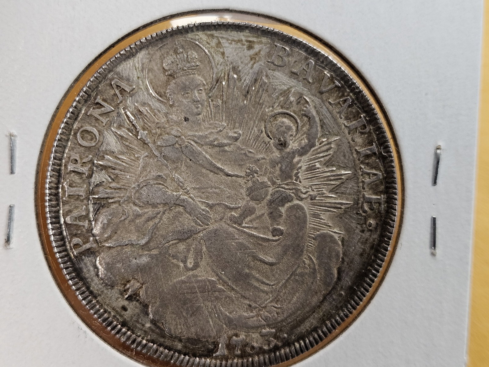 1763 German States Bavaria Silver Thaler - 8