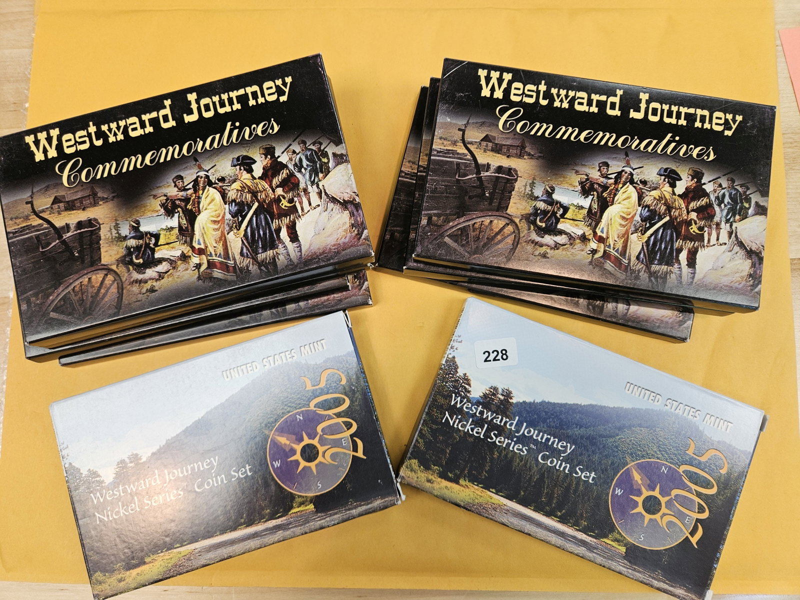 Nine mixed US Mint Westward Journey Nickel Sets (1 of 1)