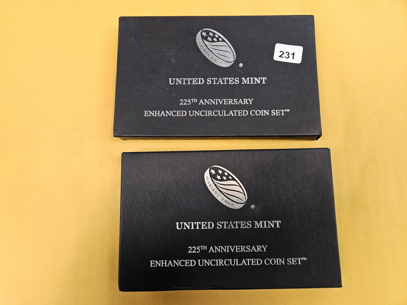 Two 225th Anniversary Enhanced Uncirculated US Coin Sets: Both in OGP