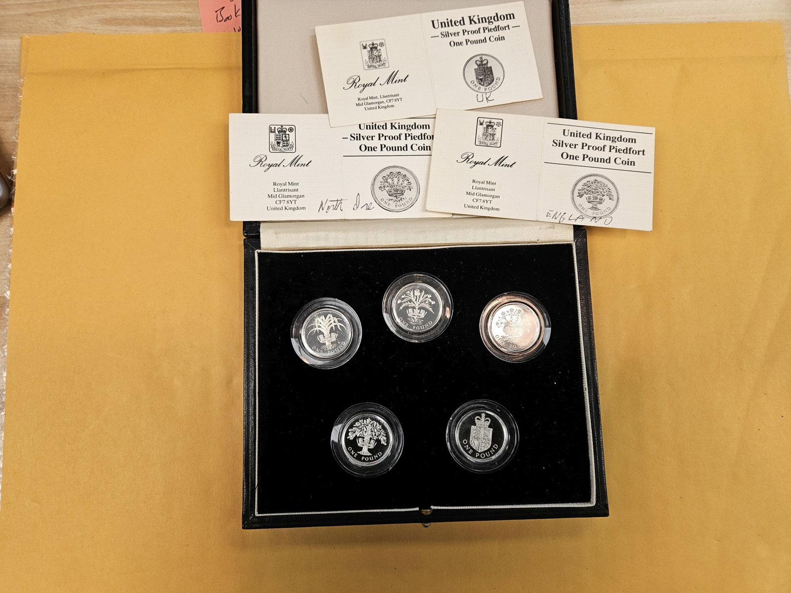 Gem Proof Deep Cameo 5-Coin SILVER Peidfort United Kingdom Set - 2