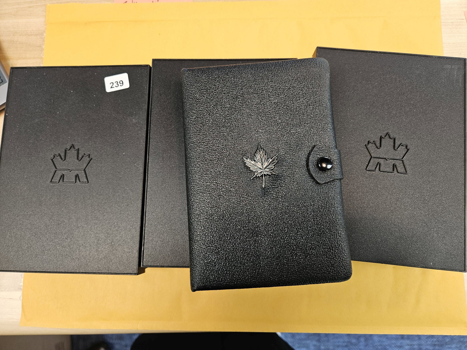Four Canadian Proof Sets, all with SILVER Dollars: One not in original box