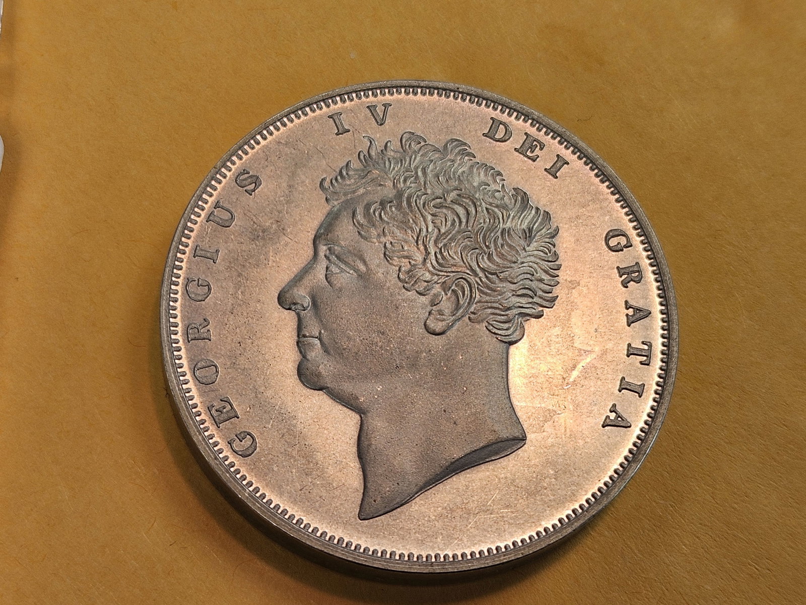 Cool GEM Proof 1826 Great Britain silver 1/2 Crown restrike: Weighs 50 grams