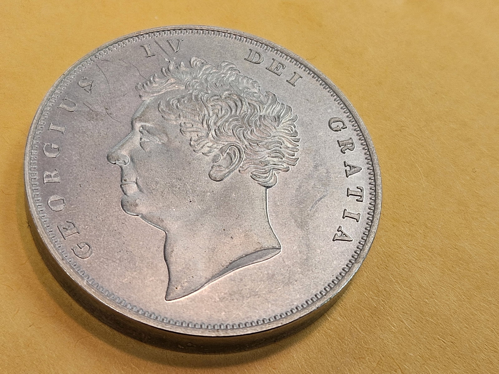 Cool GEM Proof 1826 Great Britain silver 1/2 Crown restrike - 3