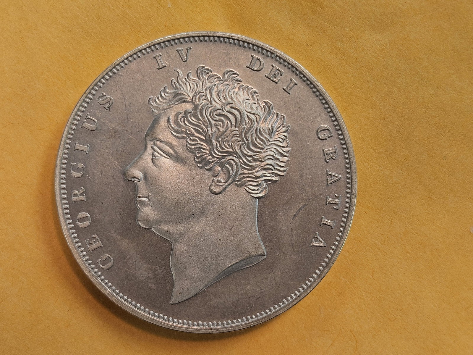 Cool GEM Proof 1826 Great Britain silver 1/2 Crown restrike - 6