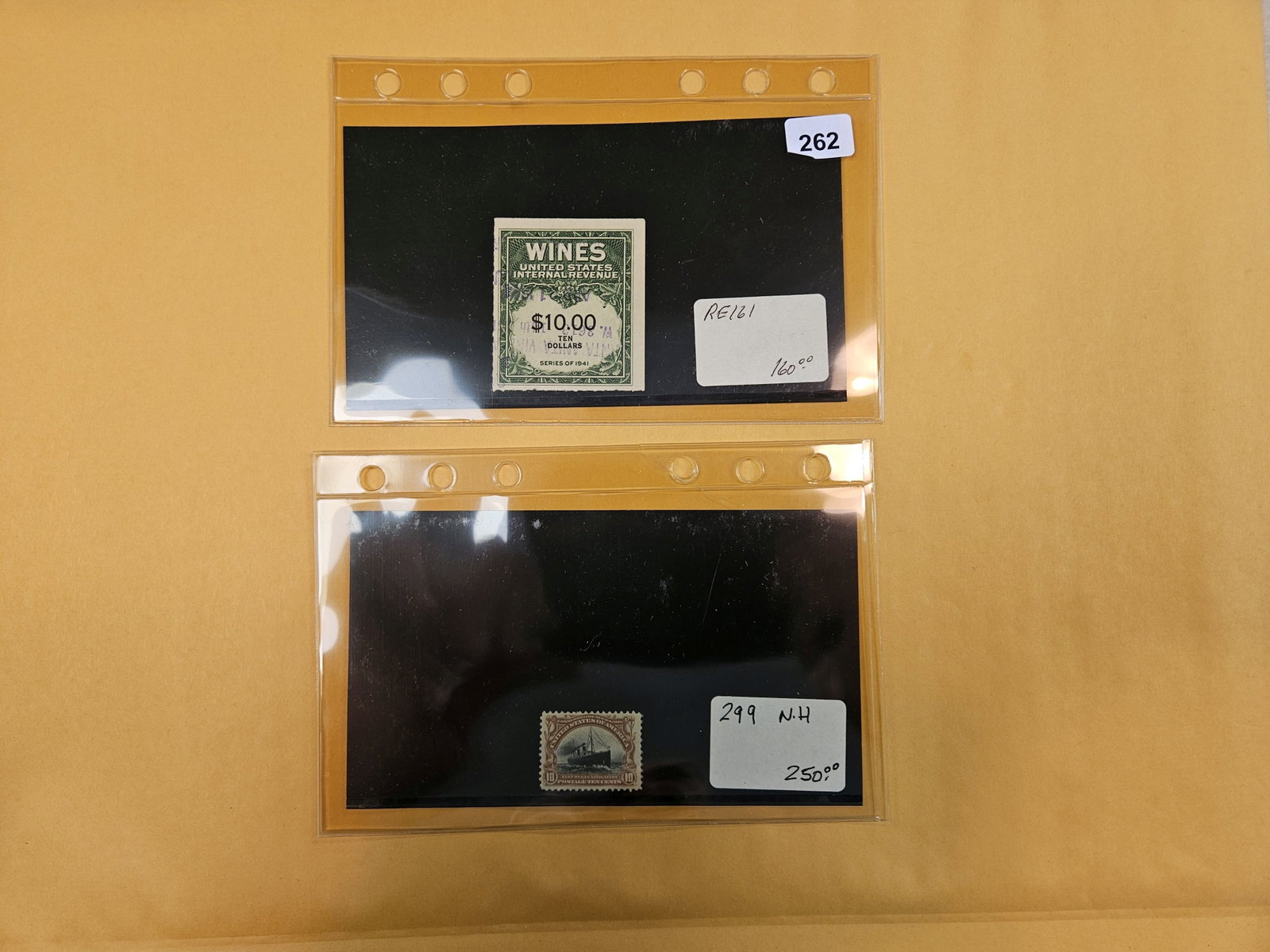 BETTER PHILATELICS!: These beauties came from Joe Kremel's Collection. Joe Kremel was a big Stamp dealer in Chicago. We received some of his collection. These are top quality stamps! These two are SCOTS Stamp number RE