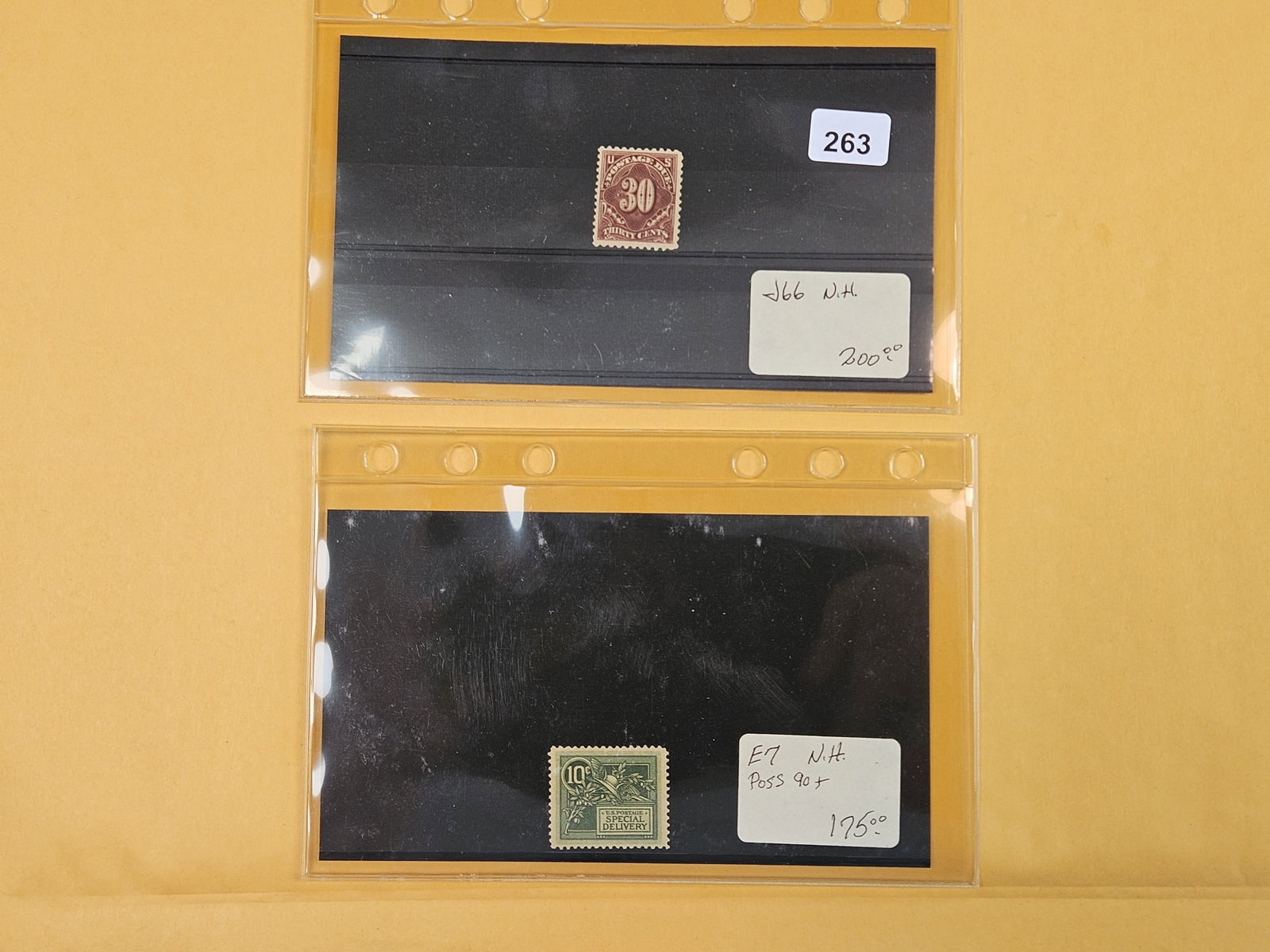 BETTER PHILATELICS!: These beauties came from Joe Kremel's Collection. Joe Kremel was a big Stamp dealer in Chicago. We received some of his collection. These are top quality stamps! These two are SCOTS Stamp number J66